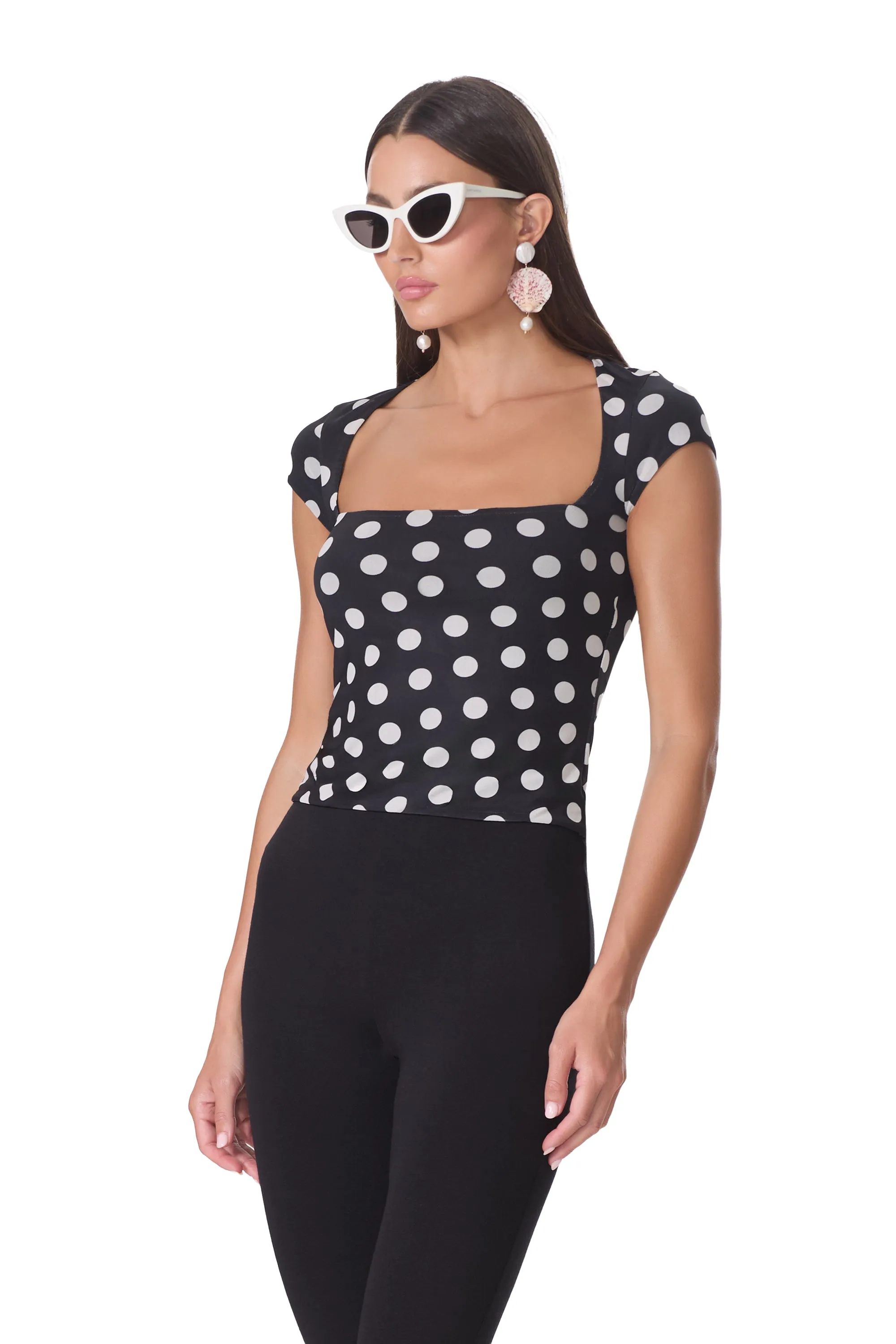 Winona Top - Antique Noir Dot sold by AFRM product image thumbnail 2