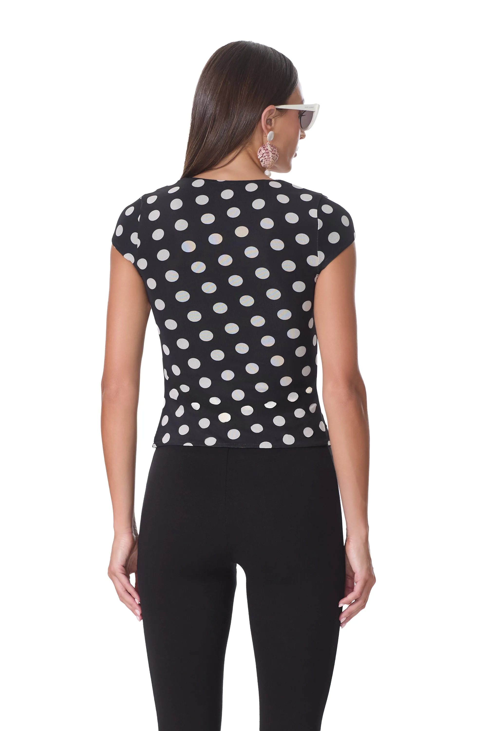 Winona Top - Antique Noir Dot sold by AFRM product image thumbnail 4