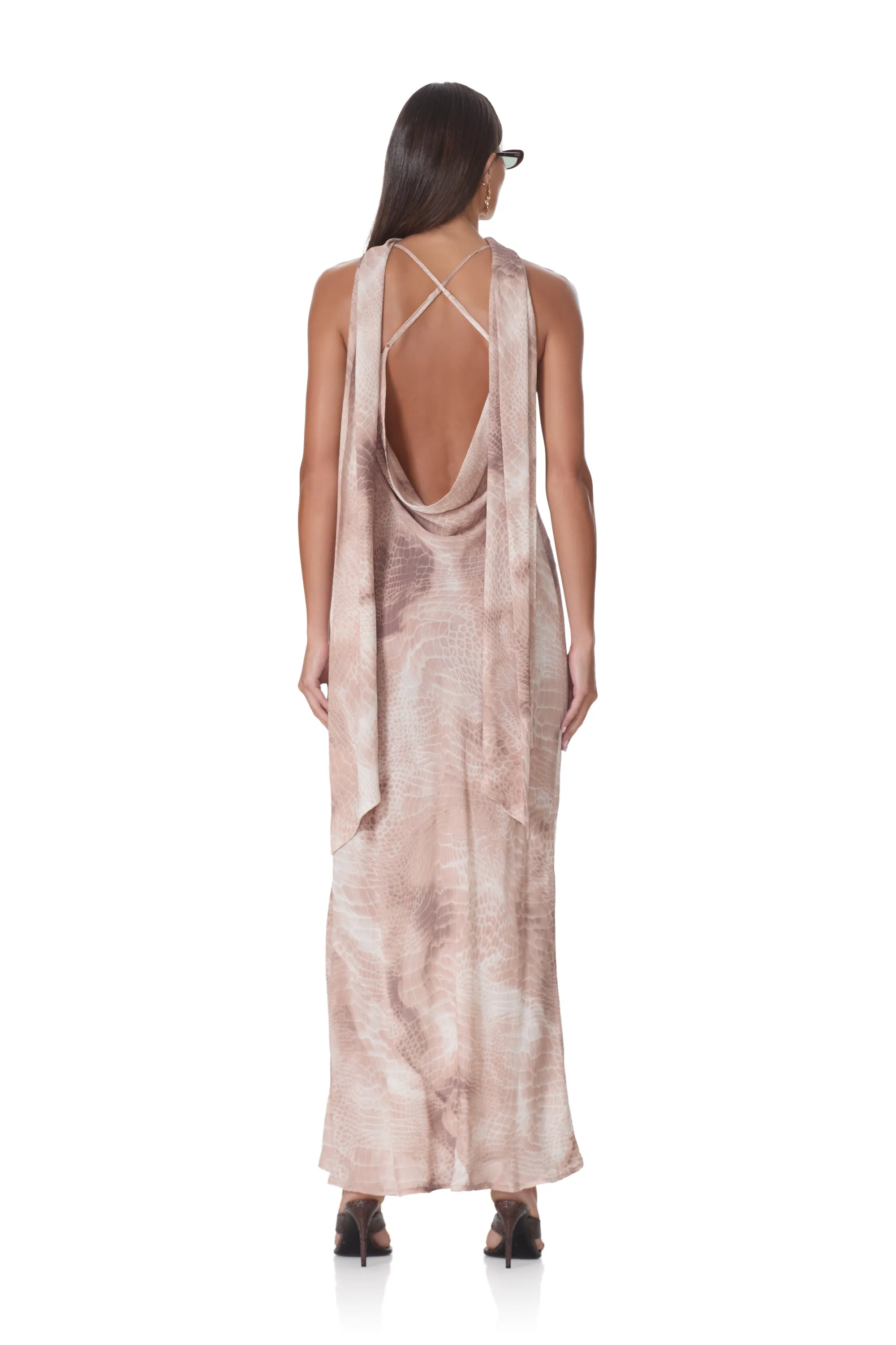 Cheryl Dress - Dune Snake sold by AFRM product image thumbnail 4