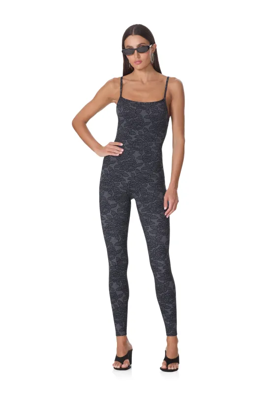 Opal Catsuit - Black Lace made by AFRM