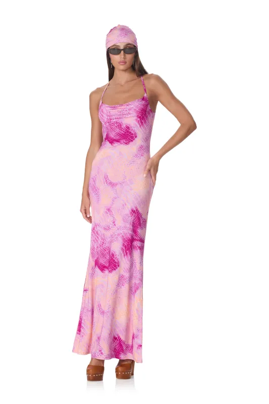 Kim Dress - Lavender Snake made by AFRM