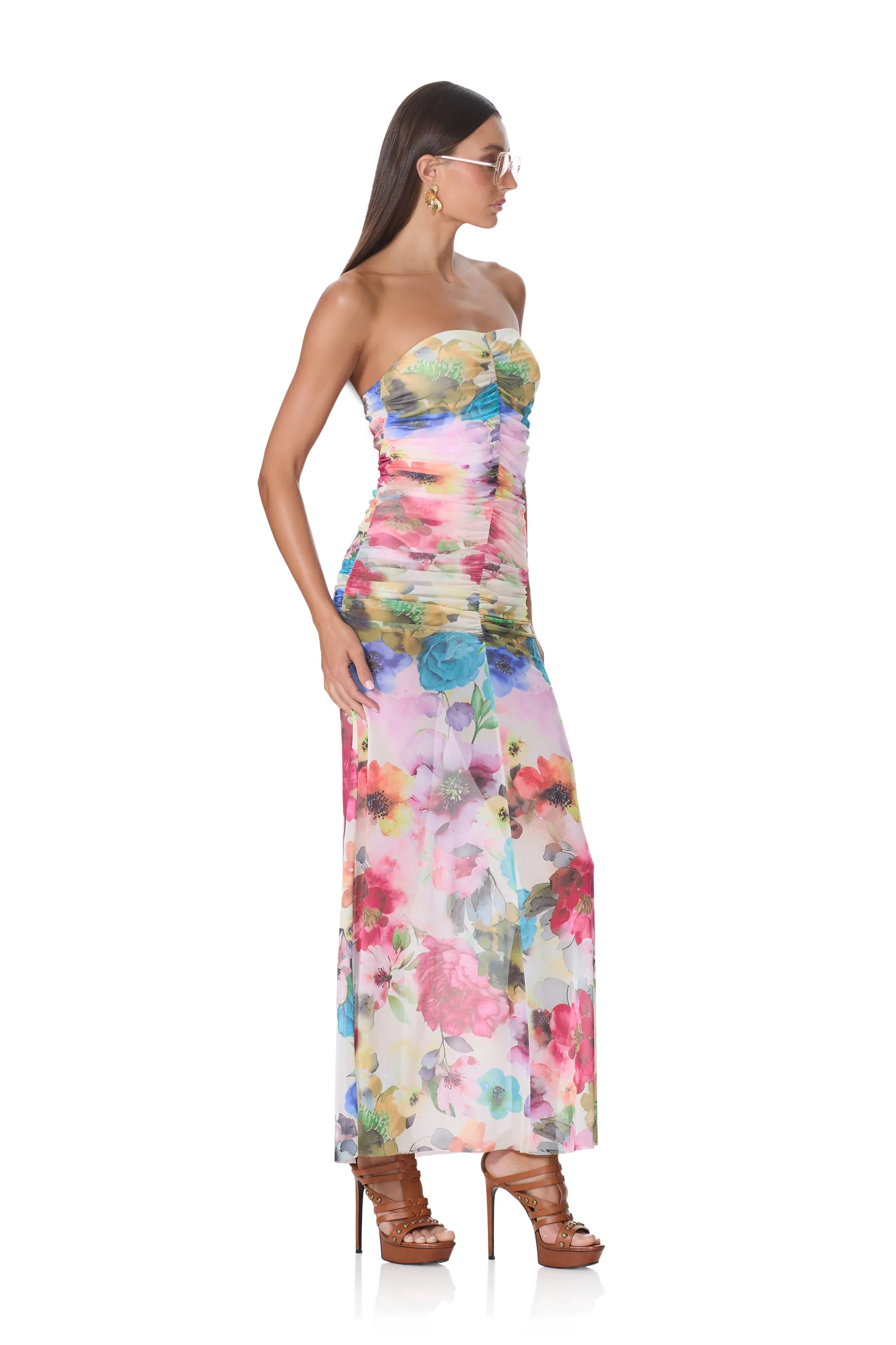 Sunndy Dress - Watercolor Blossom sold by AFRM product image thumbnail 3