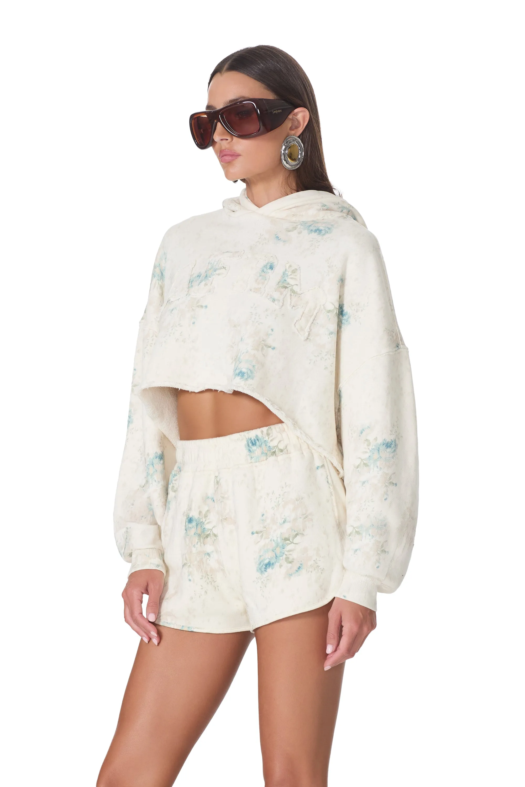 Darius Cropped Hoodie - Antique Peony sold by AFRM product image thumbnail 2