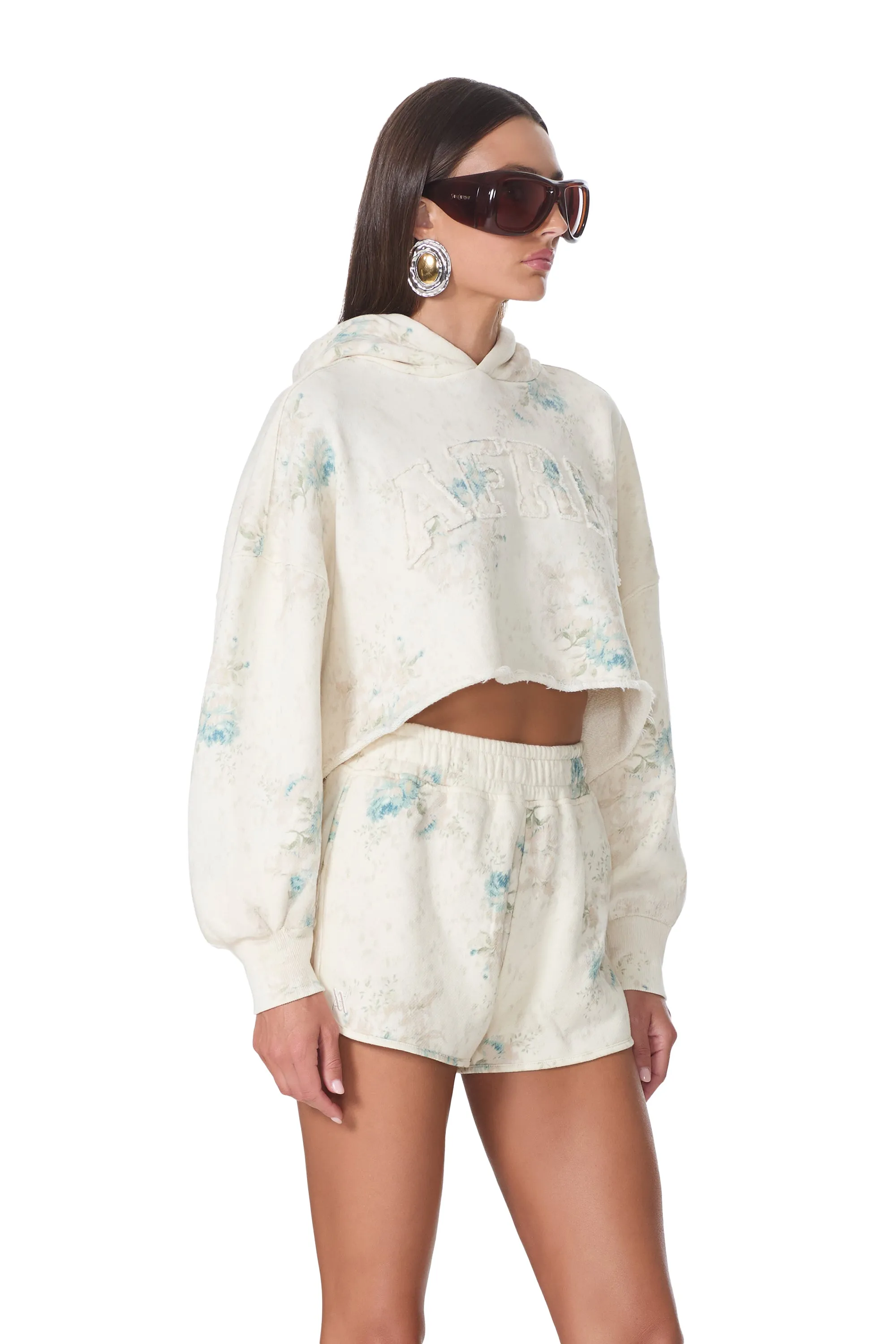 Darius Cropped Hoodie - Antique Peony sold by AFRM product image thumbnail 3