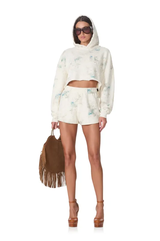 Darius Cropped Hoodie - Antique Peony made by AFRM