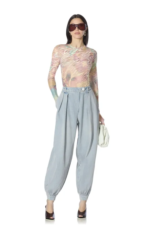 Kaylee Velvet Top - Feminine Palm made by AFRM