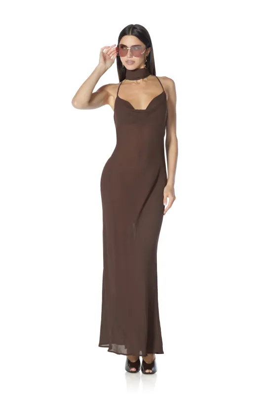 Cheryl Dress - Espresso made by AFRM
