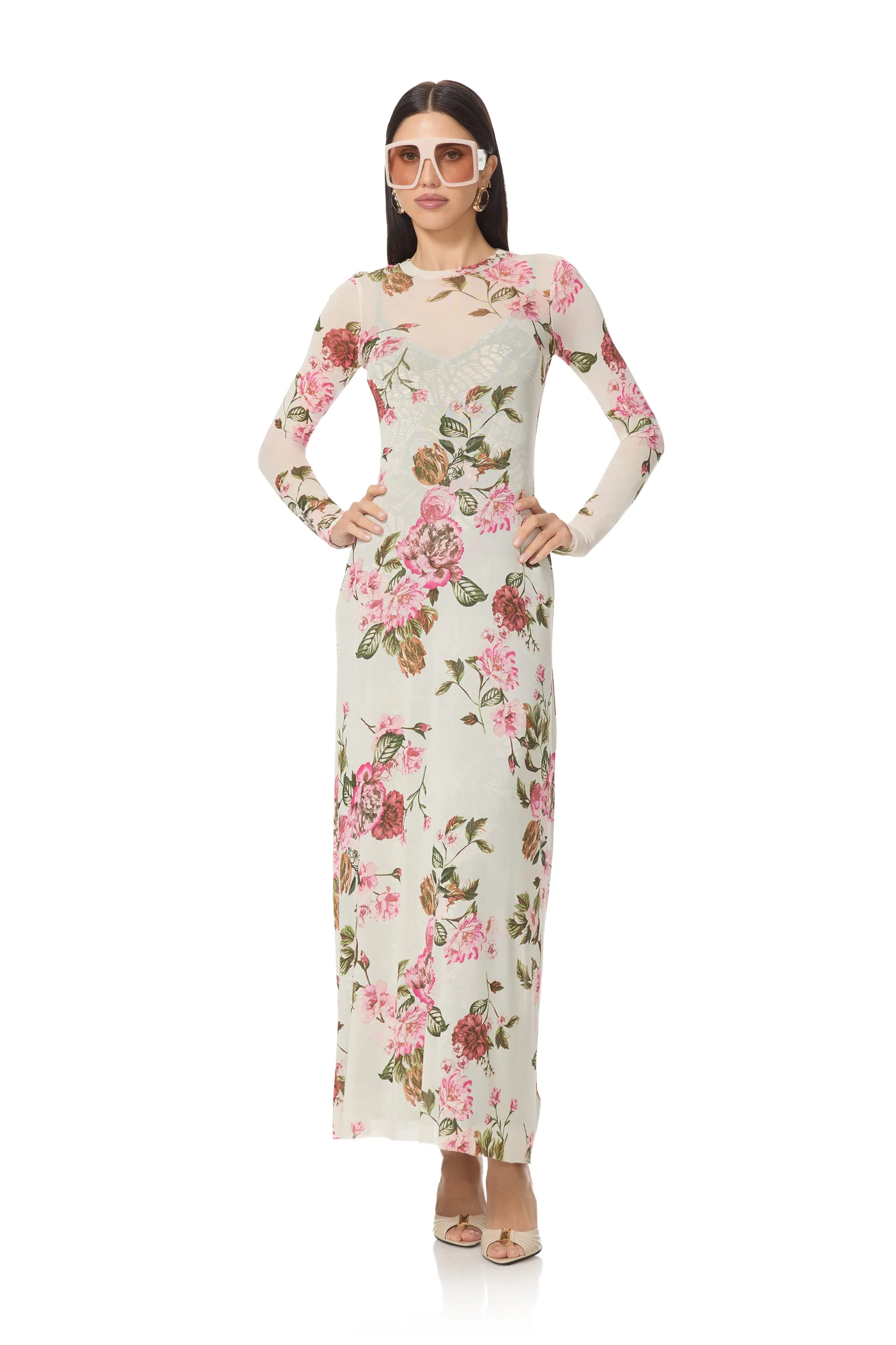 Paola Dress - Layered Roses sold by AFRM