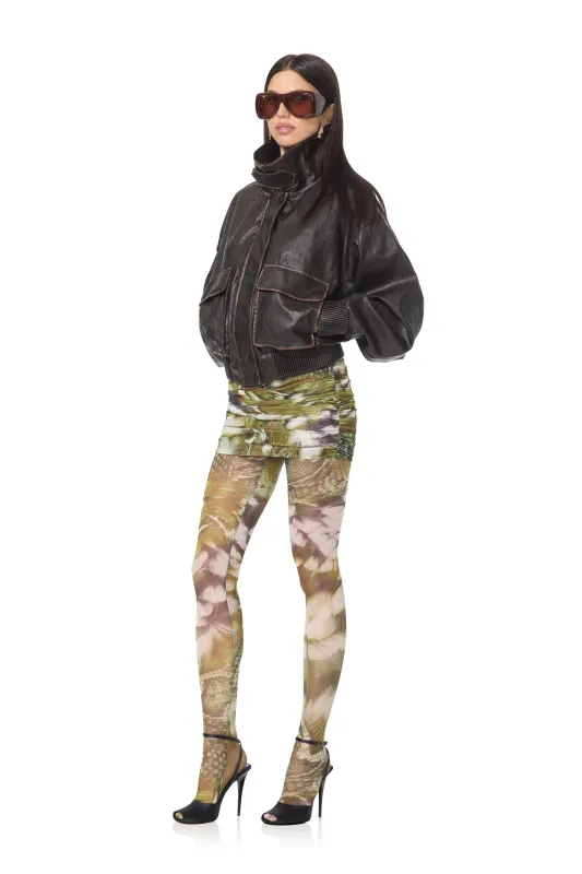 AFRM Mesh Tights - Mixed Snake Swirl made by AFRM