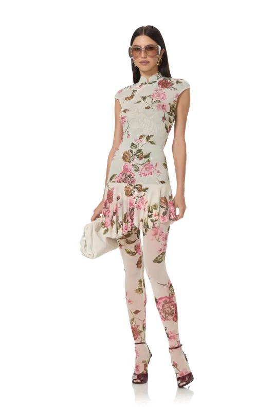 AFRM Mesh Tights - Layered Roses made by AFRM