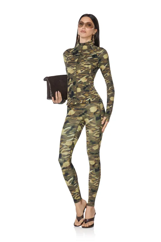 Hera Zip Up Jacket - Active Rushed Camo made by AFRM