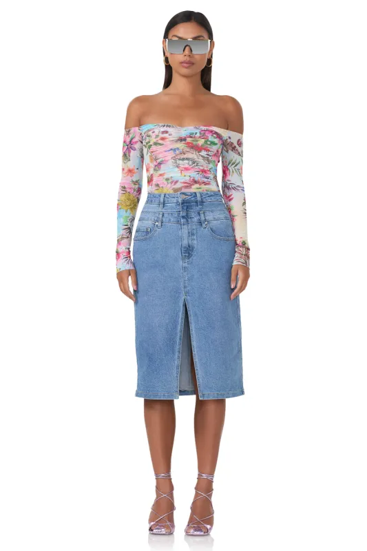 Odilla Top - Tropical Convo sold by AFRM