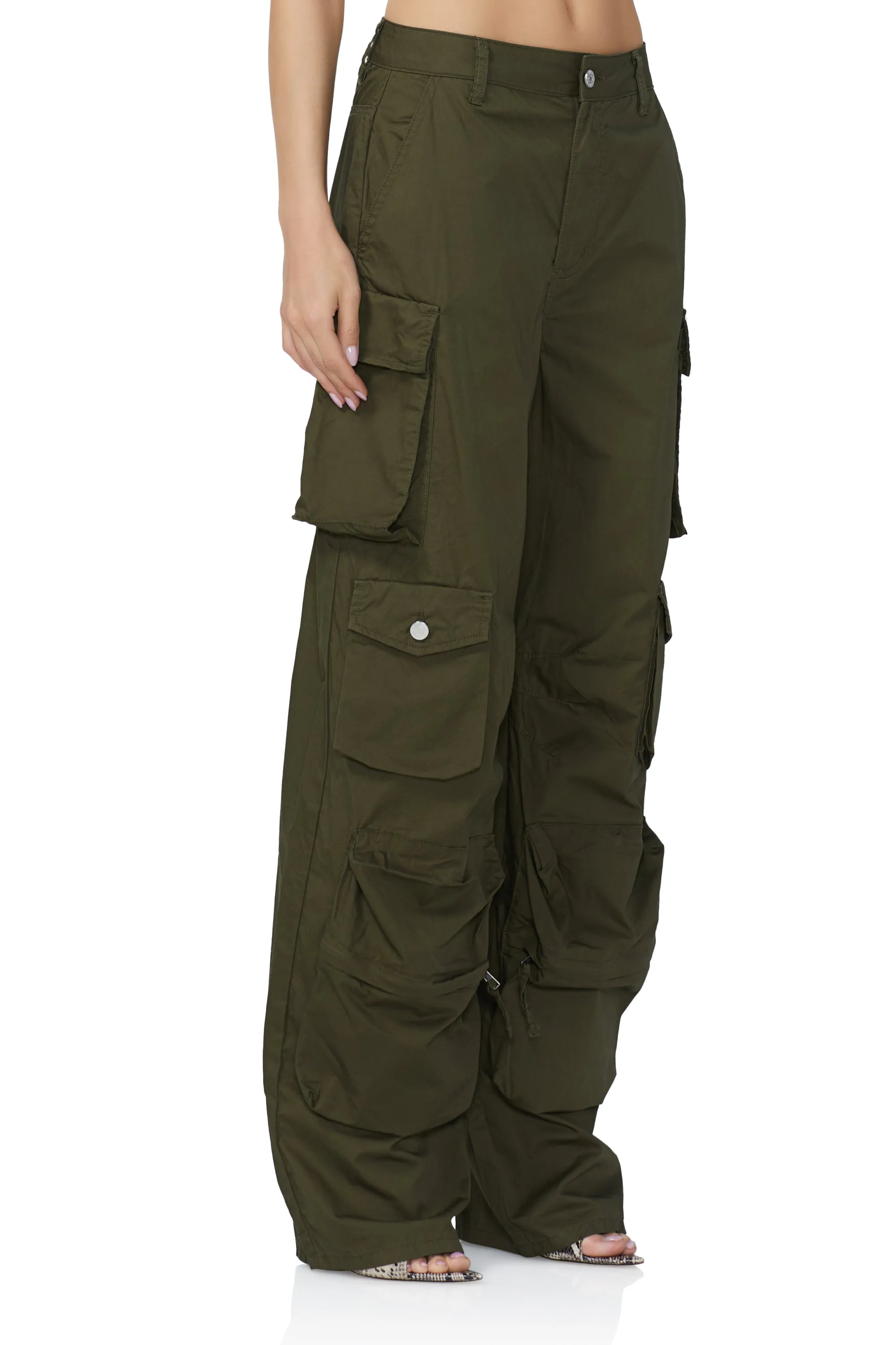 Parker Baggy Cargo Pant - Olive Night sold by AFRM product image thumbnail 3