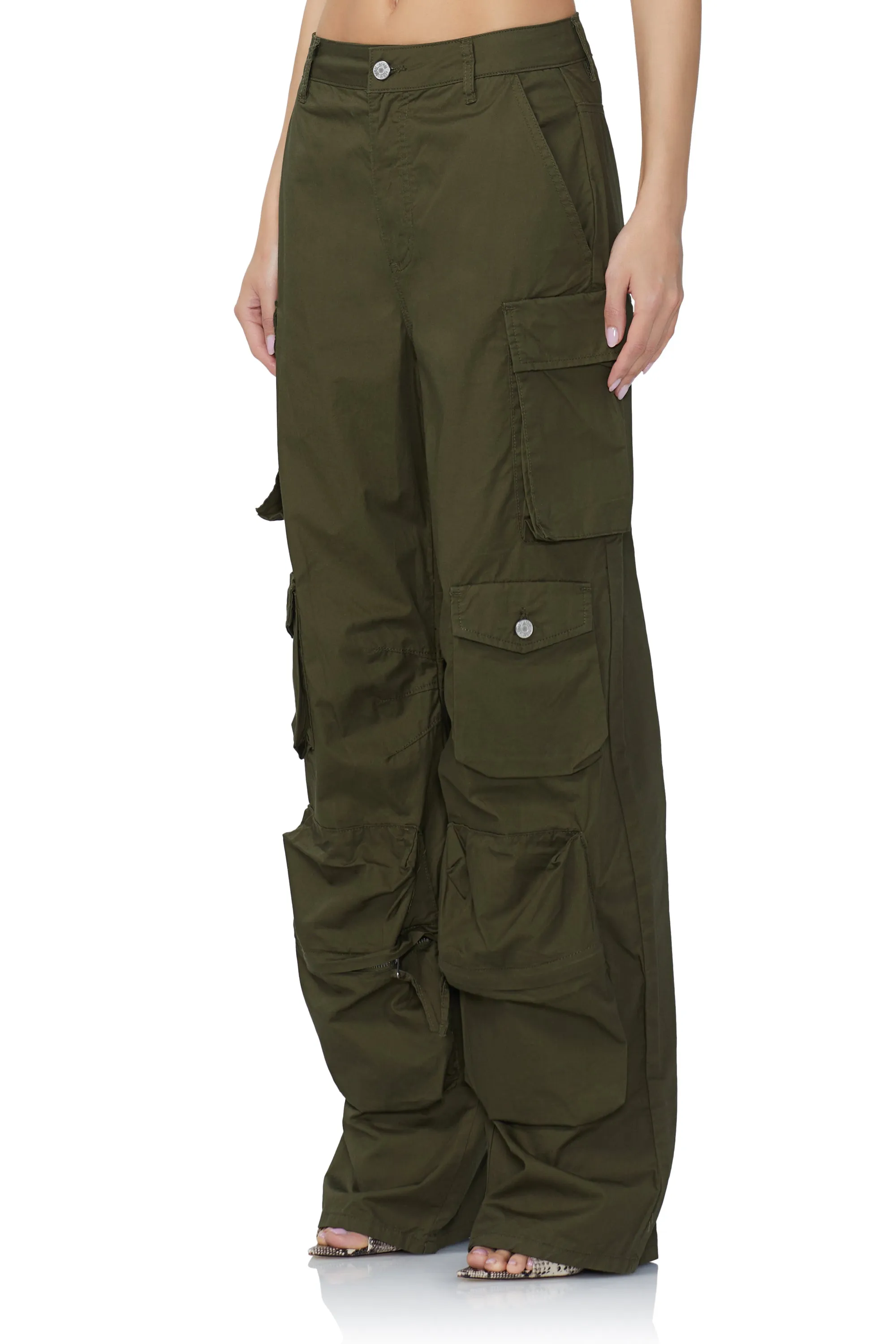 Parker Baggy Cargo Pant - Olive Night sold by AFRM product image thumbnail 4