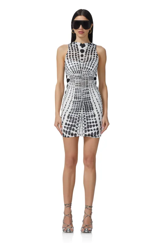 Helsa Mini Dress - Illusion Dot sold by AFRM