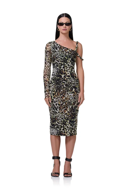 Charo Dress - Fall Animal sold by AFRM