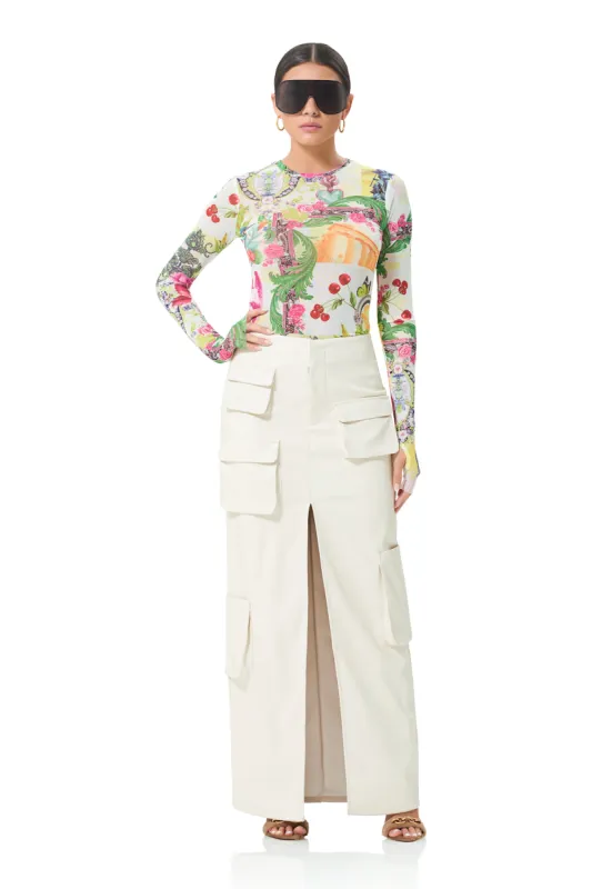 Nova Maxi Skirt - Ivory sold by AFRM