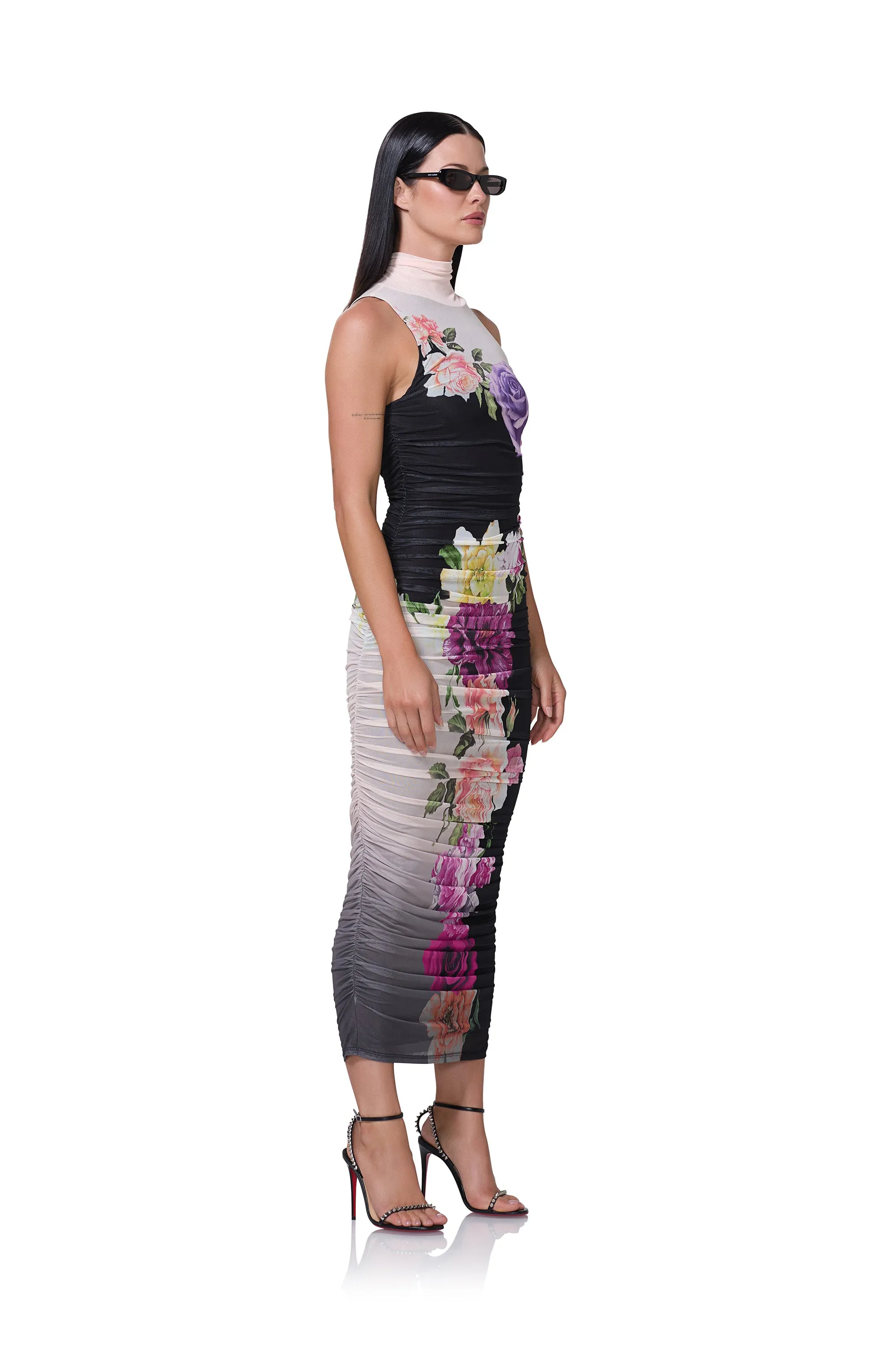 Fiorella Dress - Colorblock Floral sold by AFRM product image thumbnail 2