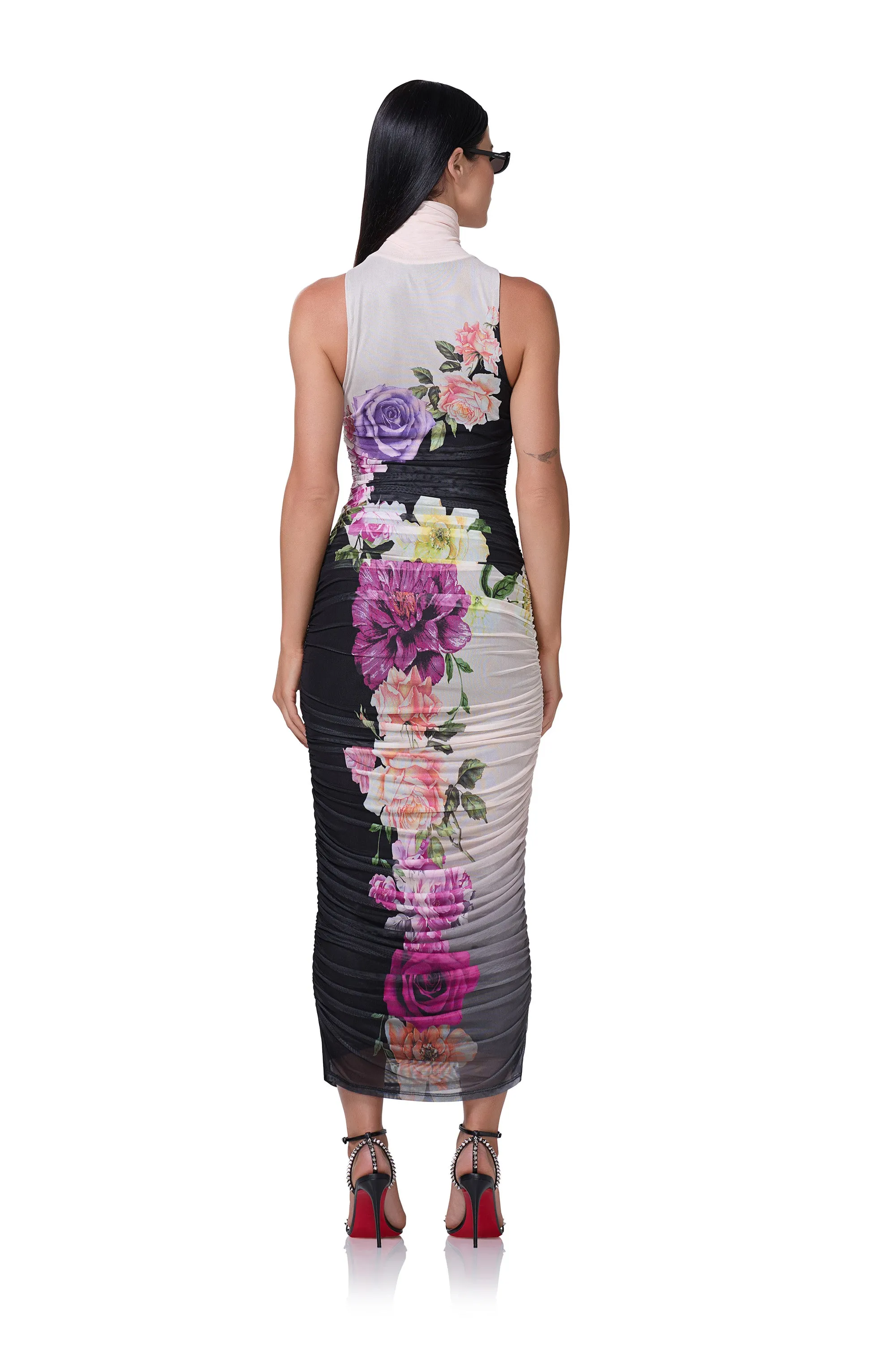 Fiorella Dress - Colorblock Floral sold by AFRM product image thumbnail 4