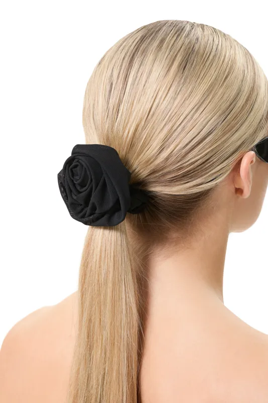 Rosette Scrunchie - Noir sold by AFRM