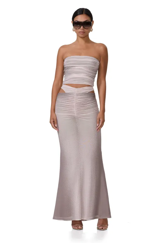 Bocce Maxi Skirt - Nude Illusion made by AFRM