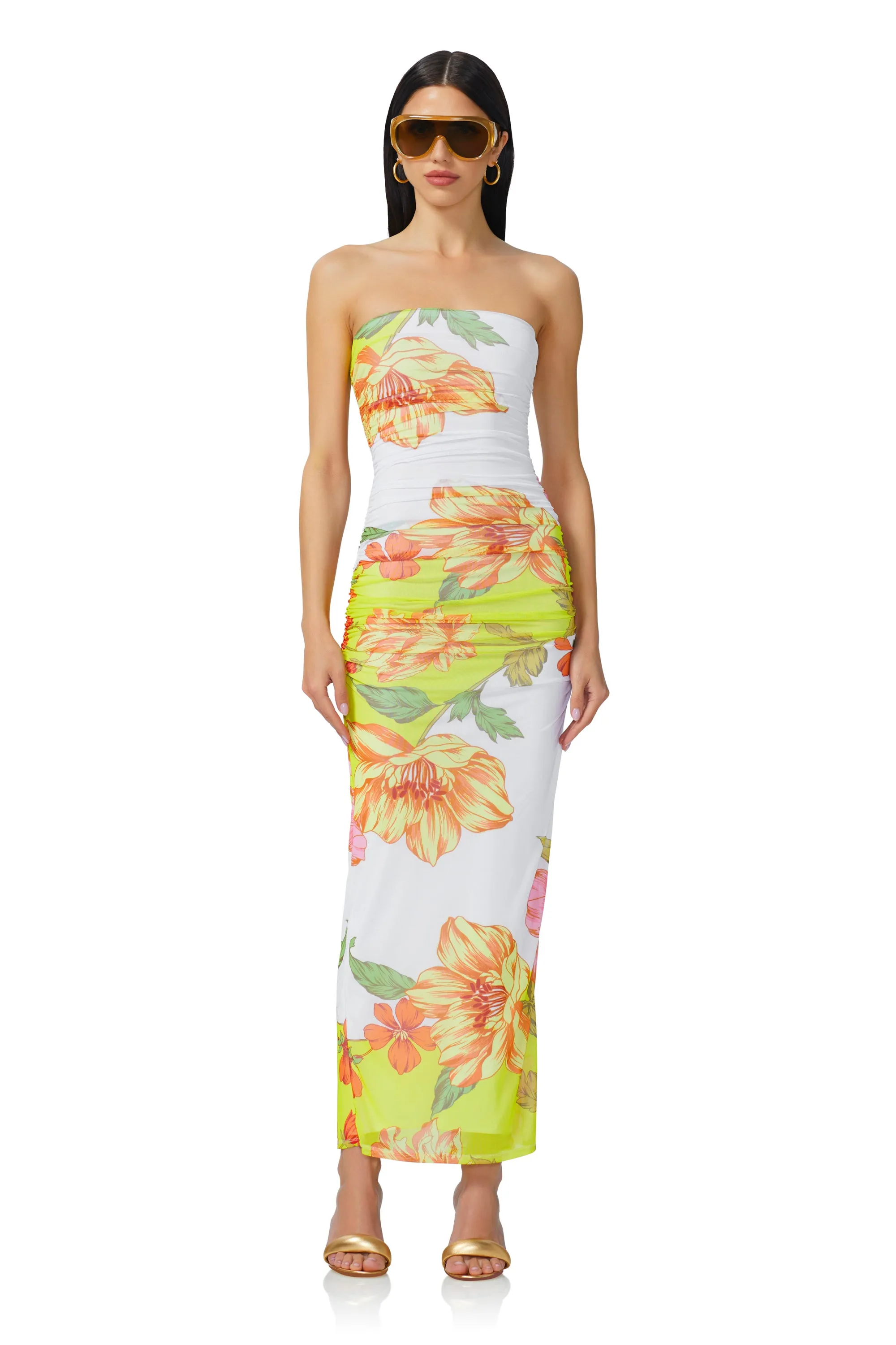 Marlo Maxi Dress - Color Block Floral sold by AFRM