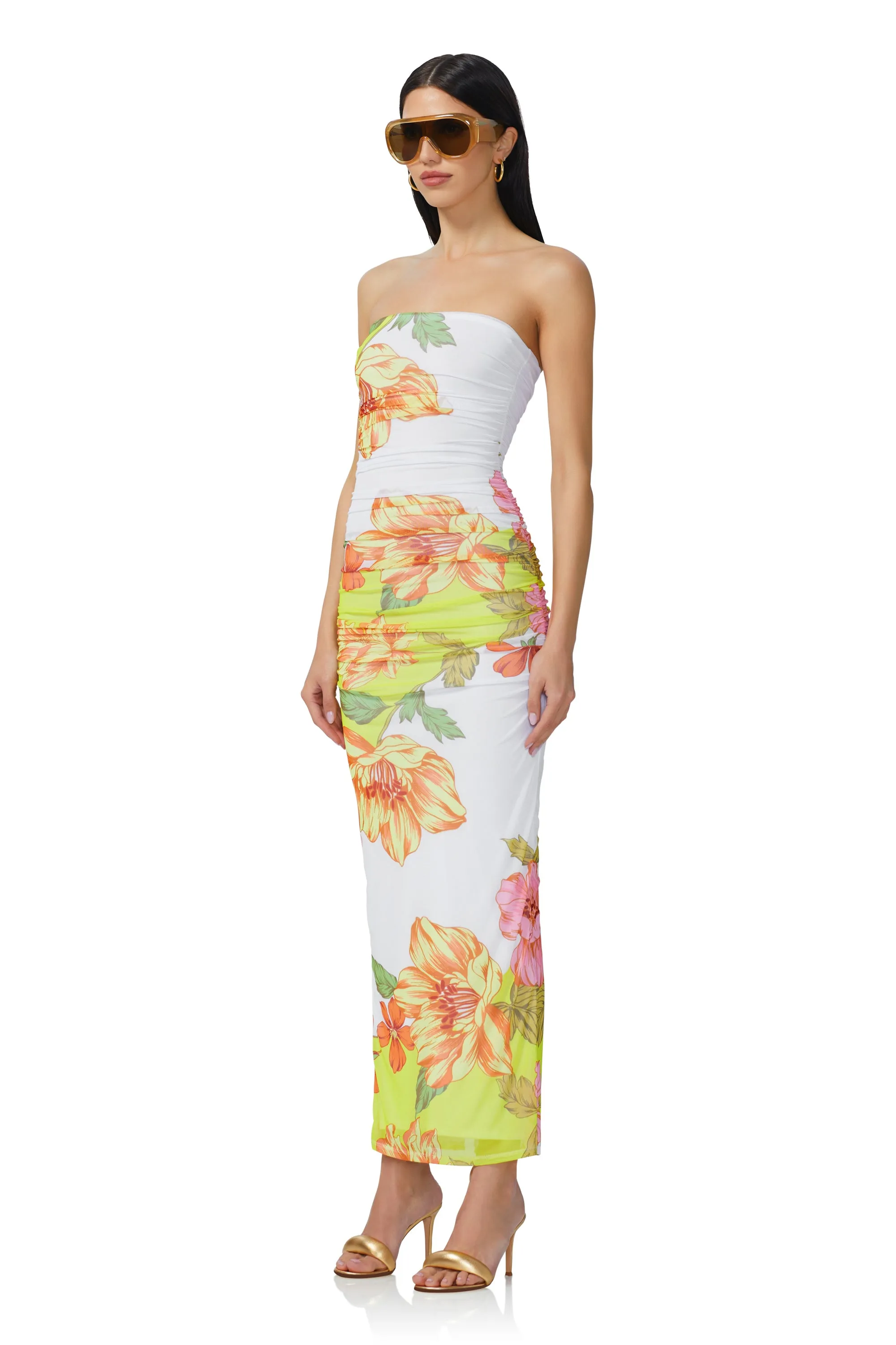 Marlo Maxi Dress - Color Block Floral sold by AFRM product image thumbnail 3