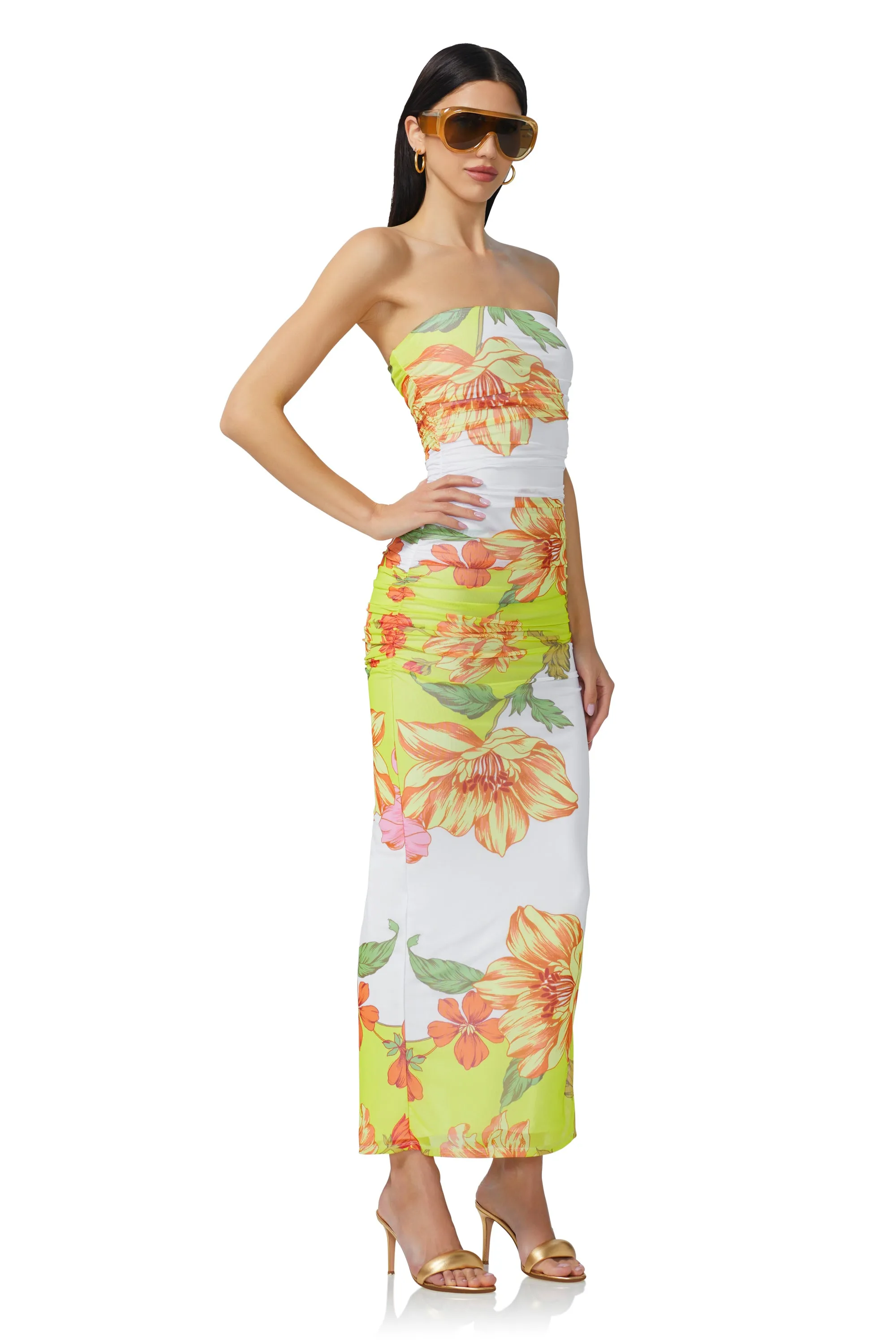 Marlo Maxi Dress - Color Block Floral sold by AFRM product image thumbnail 2