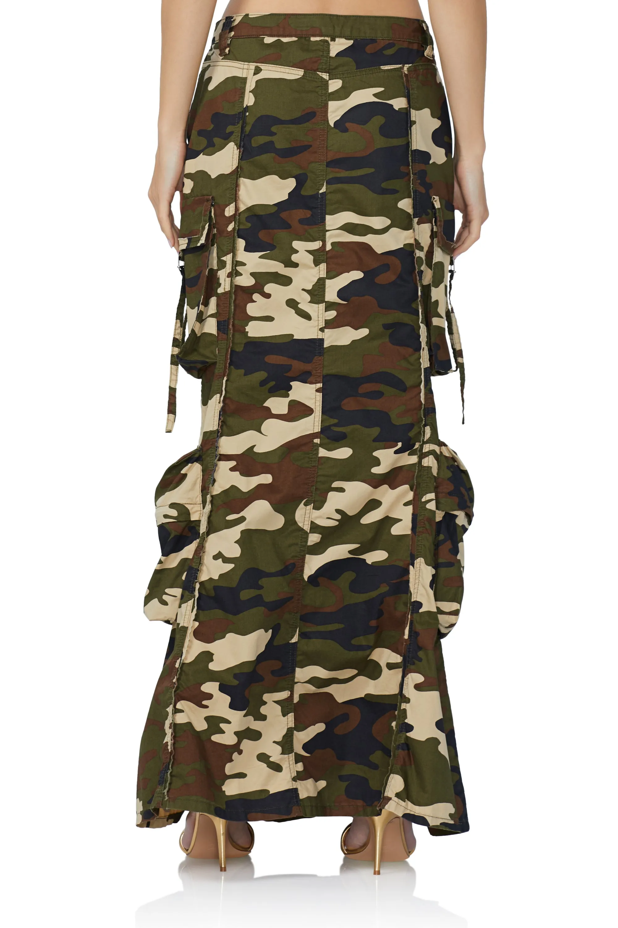 Cassie Cargo Maxi Skirt - Woodland Camo sold by AFRM product image thumbnail 5