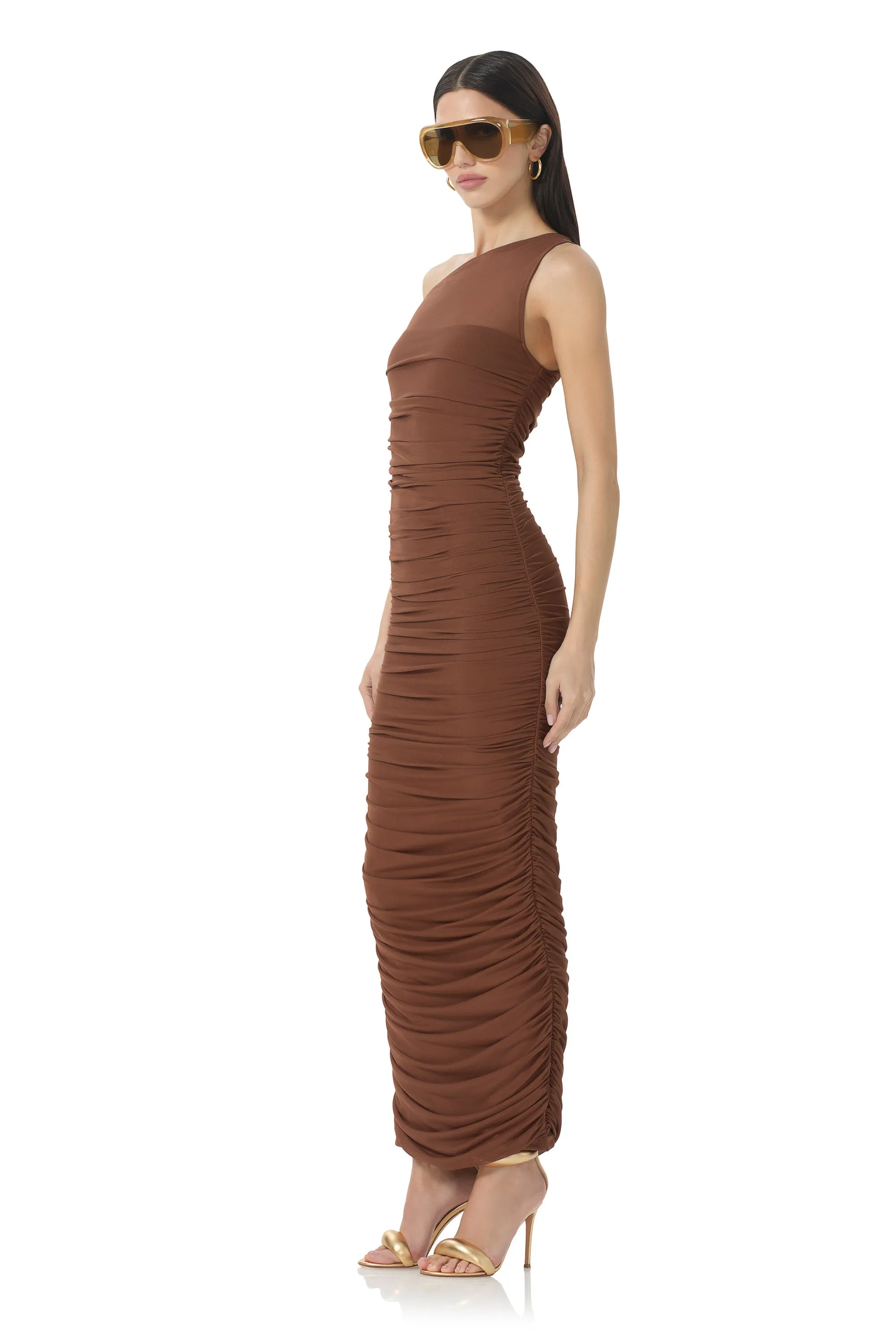 Biona Dress - Dark Clay sold by AFRM product image thumbnail 3