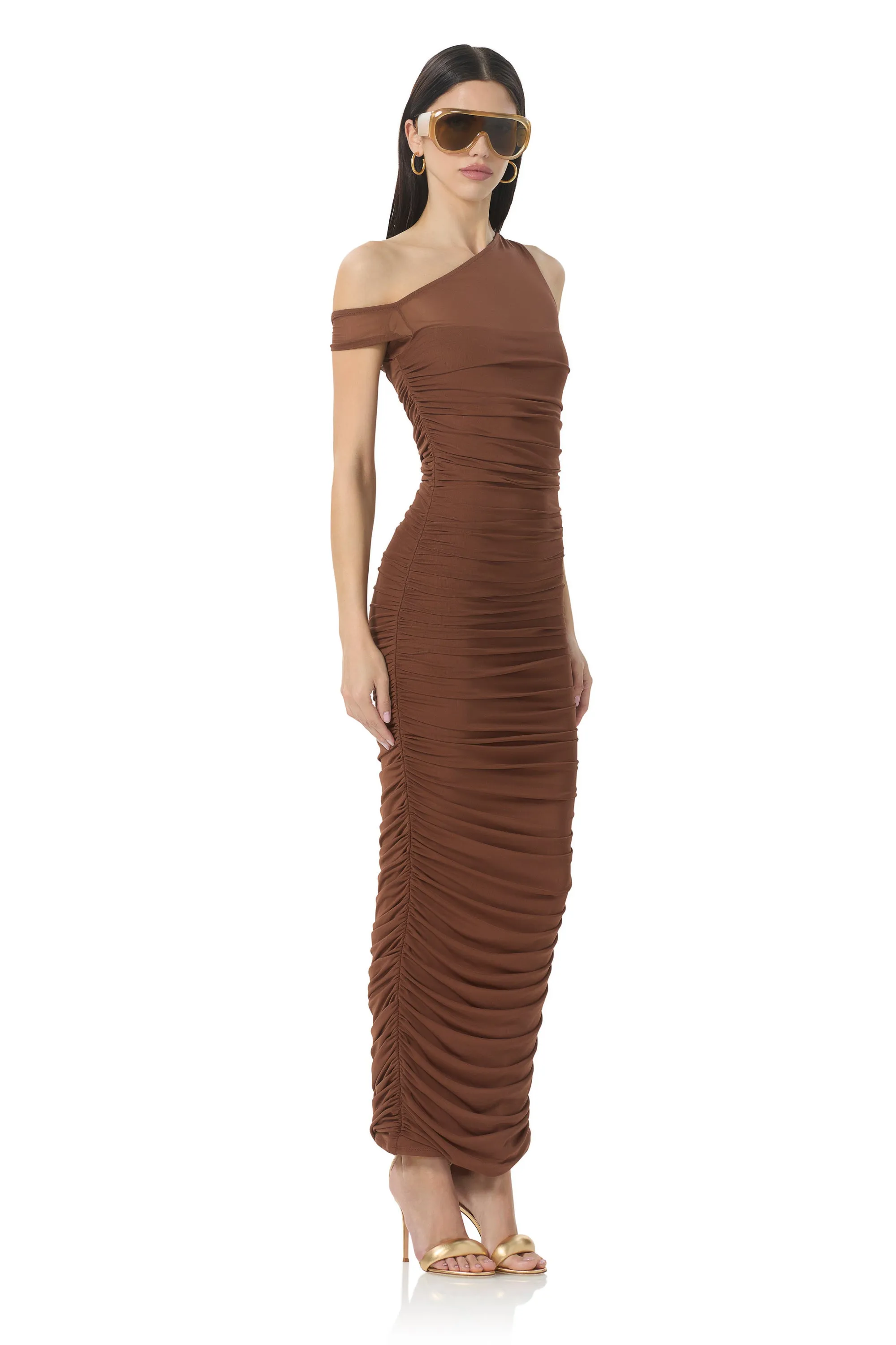 Biona Dress - Dark Clay sold by AFRM product image thumbnail 2