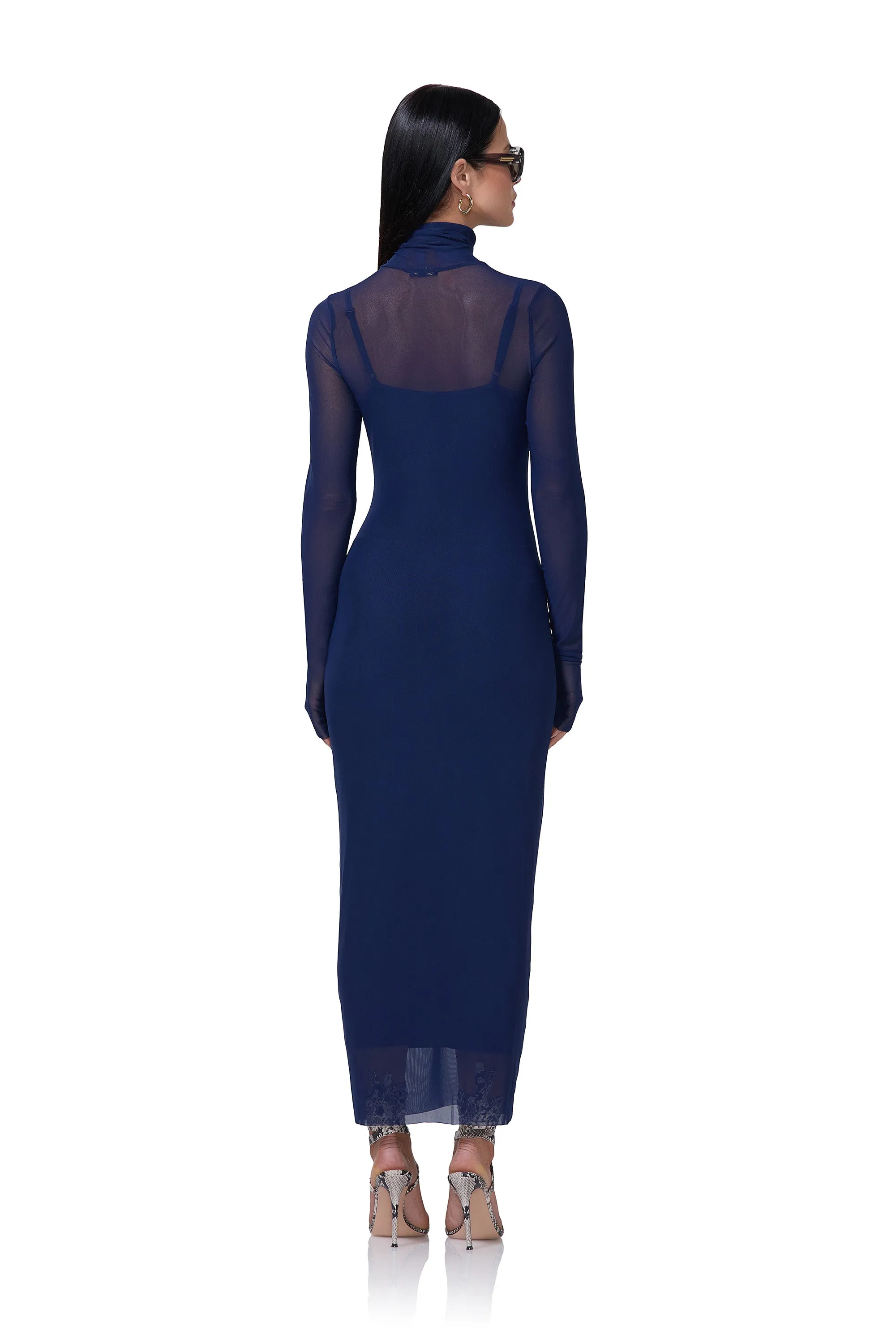 Shailene Dress - Bright Navy sold by AFRM product image thumbnail 4