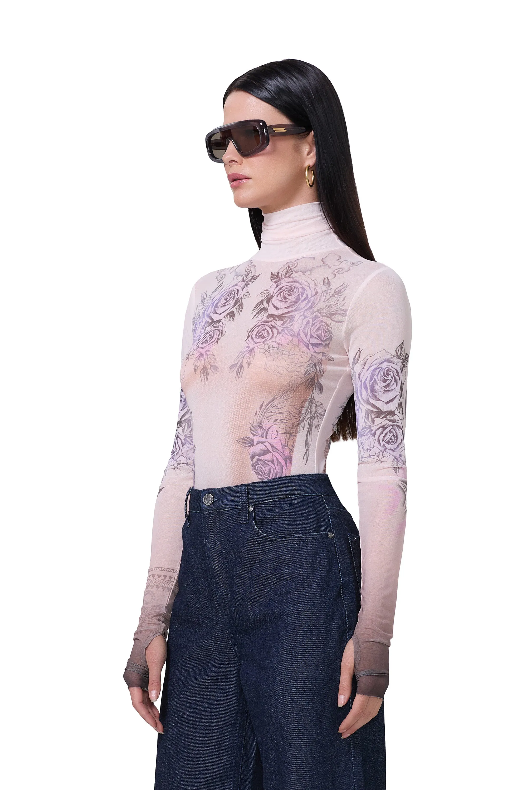 Zadie Top - Lilac Tattoo sold by AFRM product image thumbnail 3
