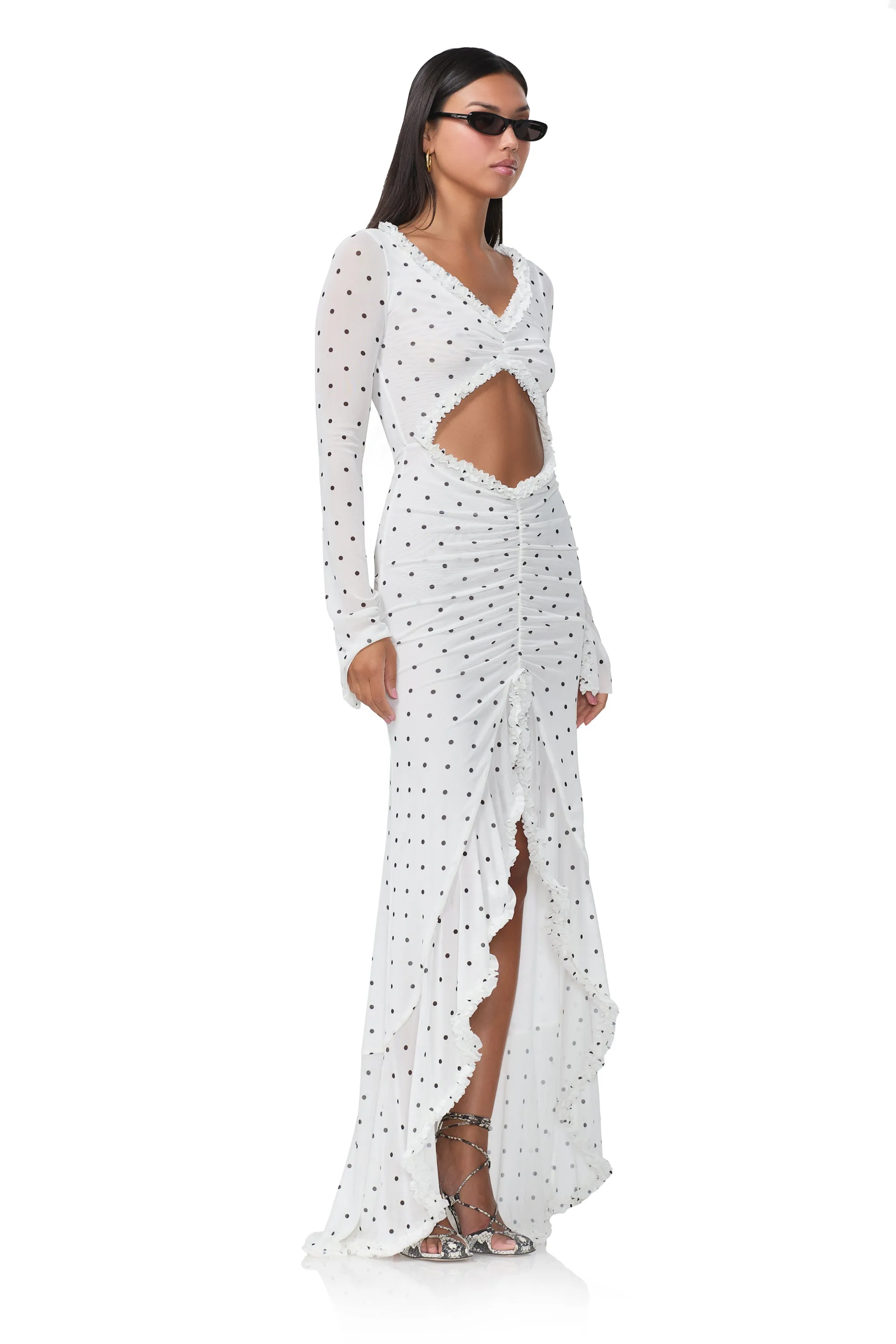 Cat Micro Ruffle Maxi - Blanc Micro Dot sold by AFRM product image thumbnail 2