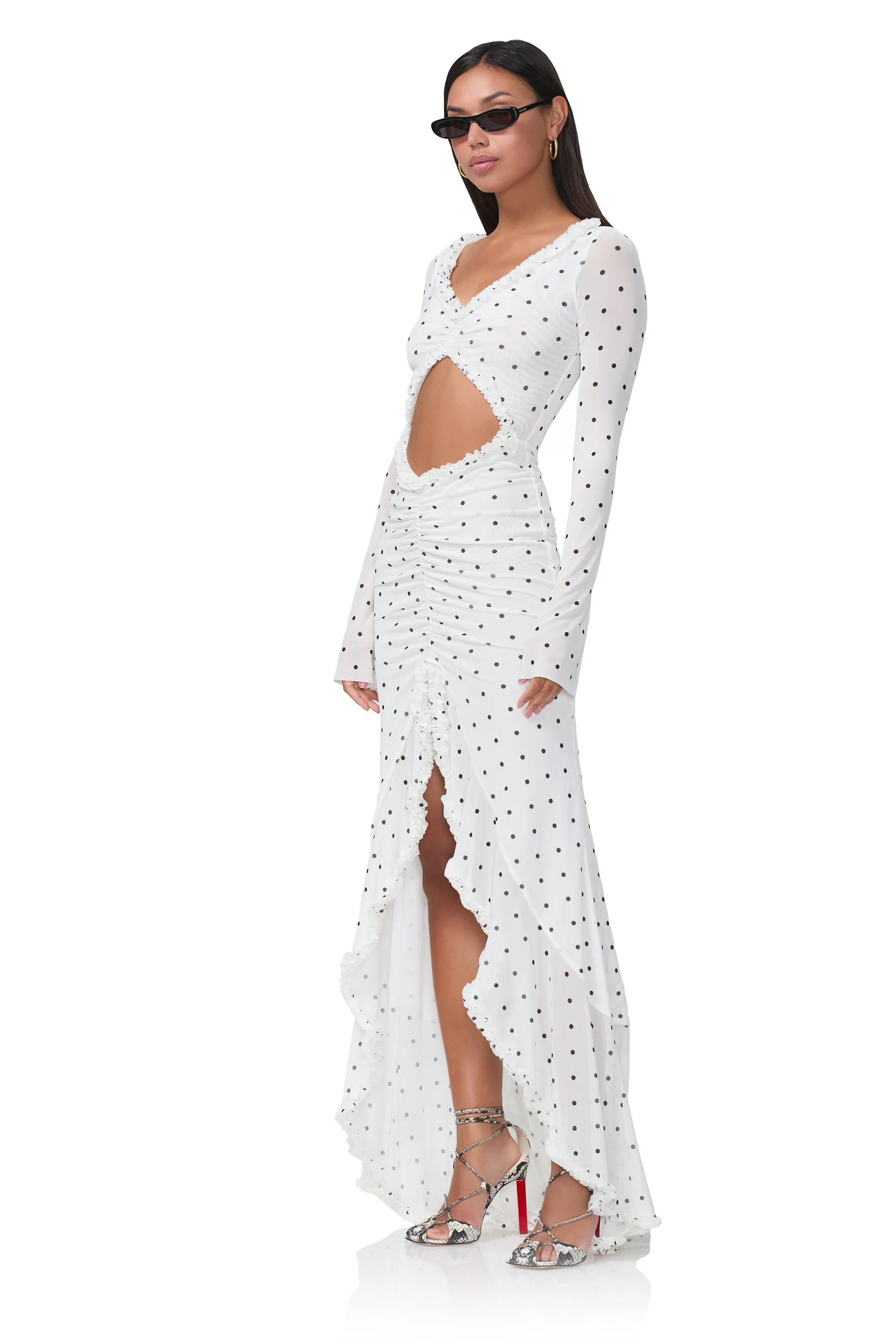 Cat Micro Ruffle Maxi - Blanc Micro Dot sold by AFRM product image thumbnail 3