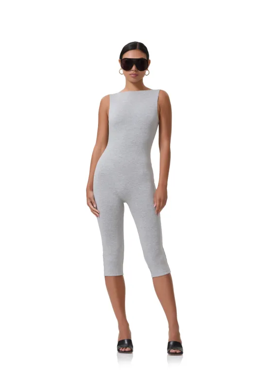 Tahlia Capri Catsuit - Heather Grey sold by AFRM