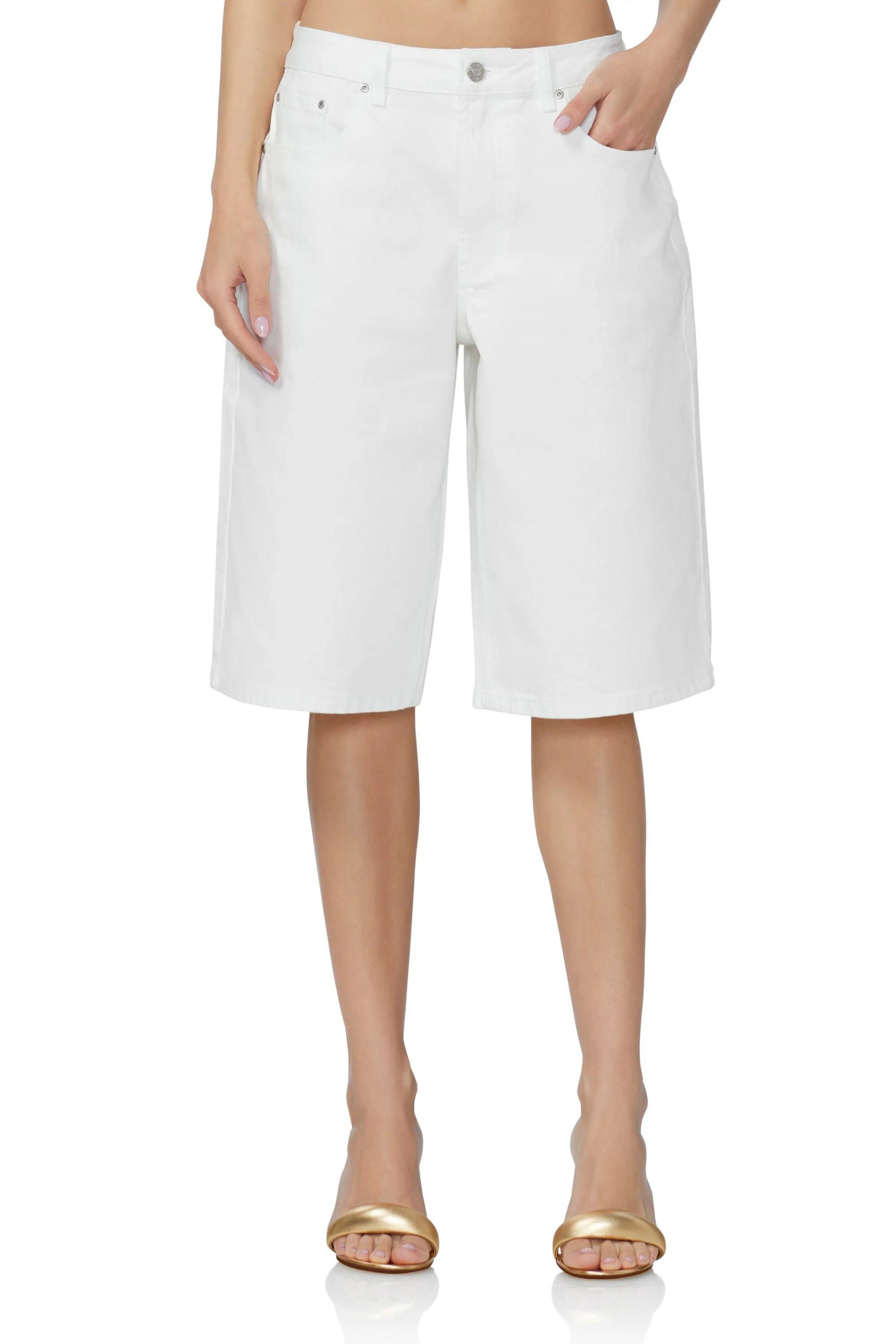 Derby Baggy Jorts - White sold by AFRM product image thumbnail 2