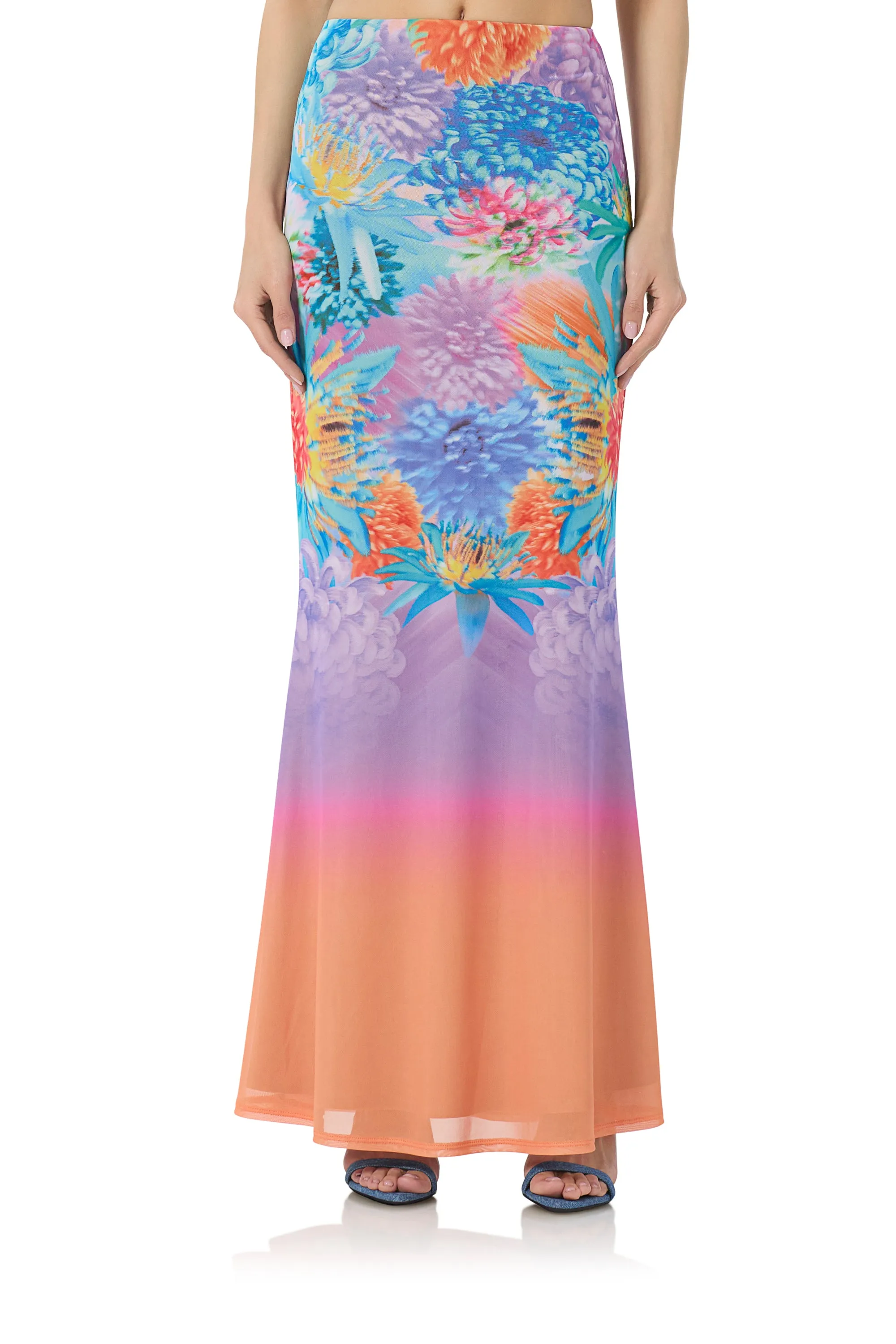 Tegan Maxi Skirt - Neon Botanical sold by AFRM product image thumbnail 2