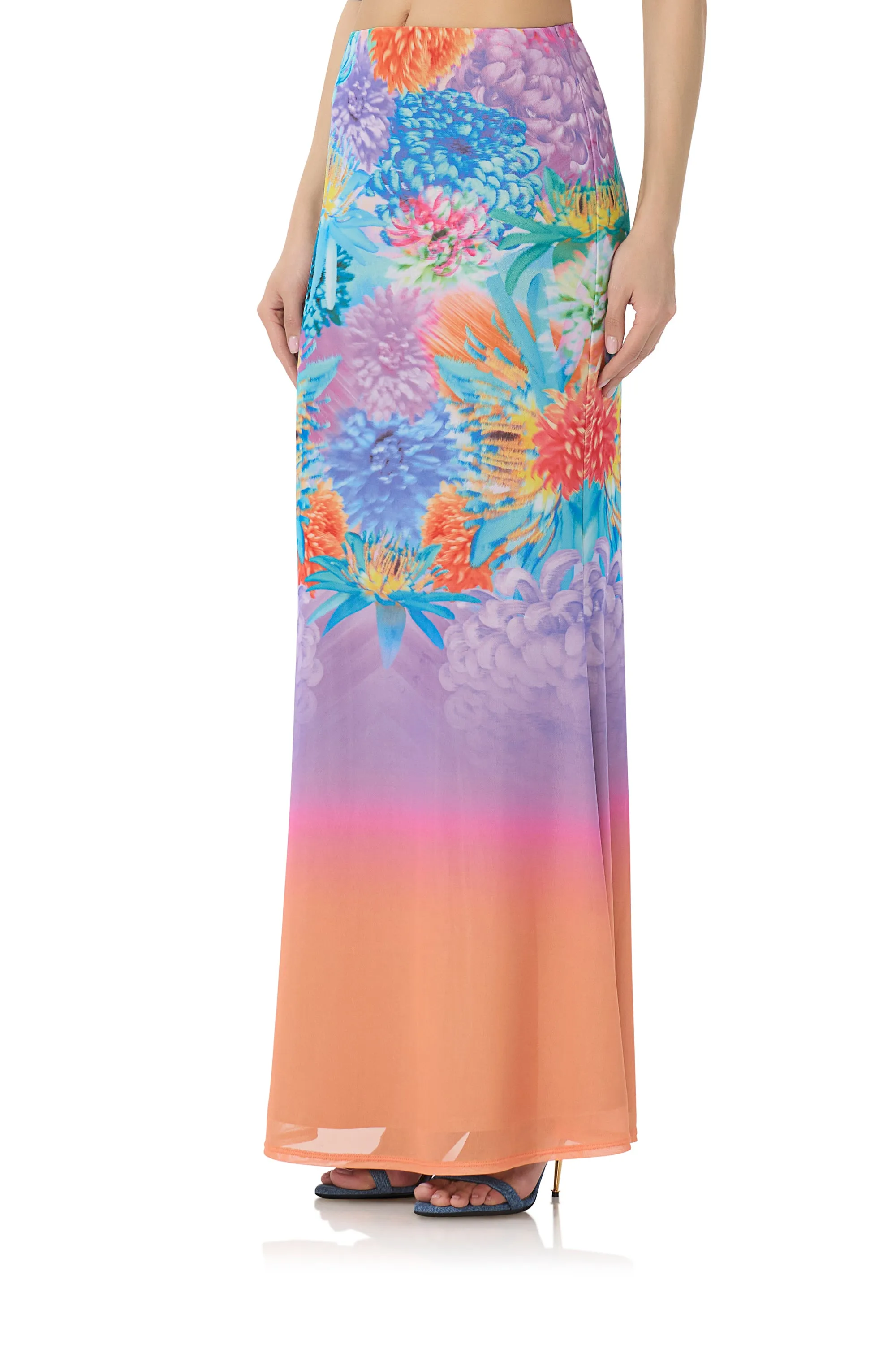 Tegan Maxi Skirt - Neon Botanical sold by AFRM product image thumbnail 3