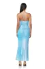 Azula Metallic Dress - Bluefish Ombre sold by AFRM