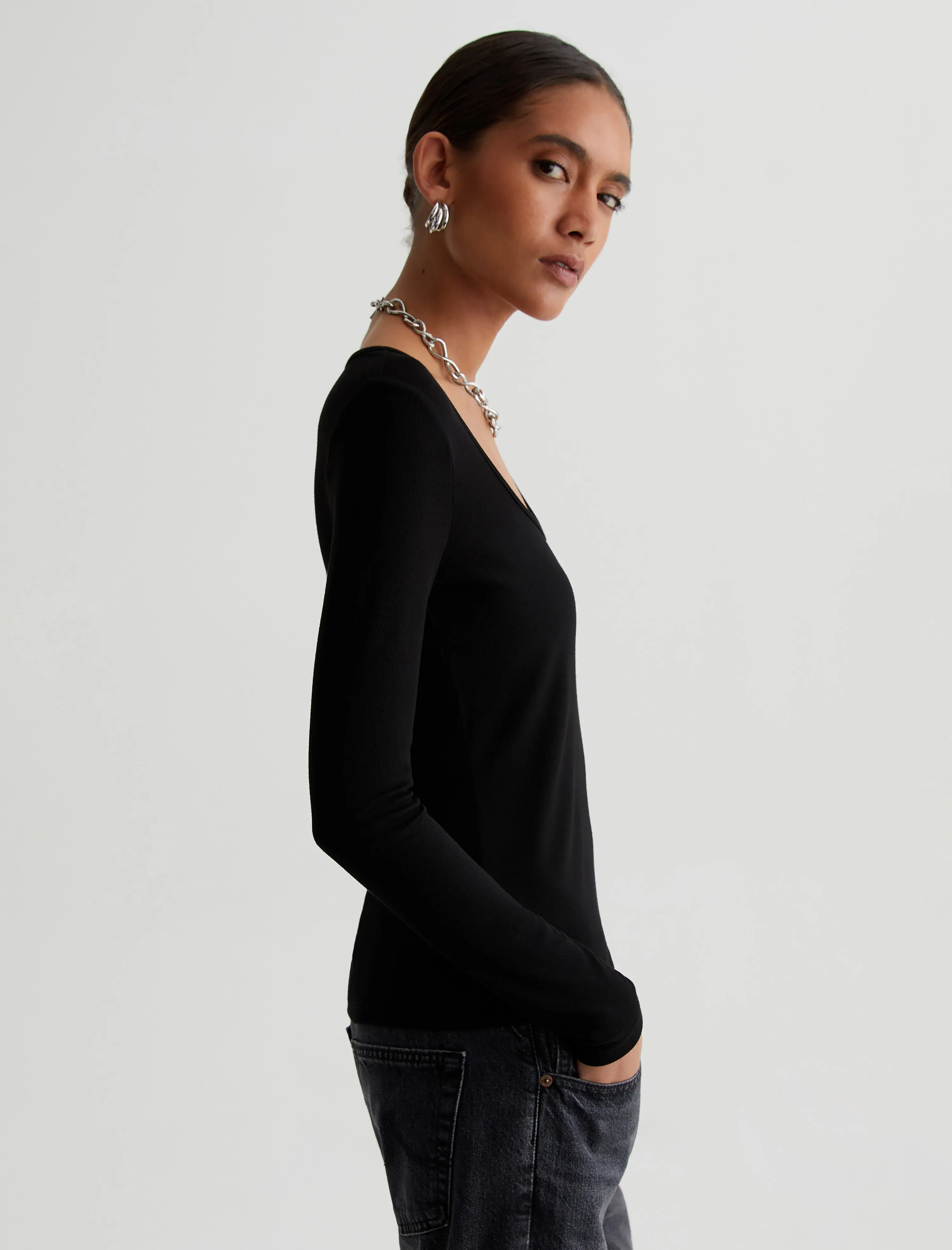 Jaxon Long Sleeve Scoop sold by Adriano Goldschmied product image thumbnail 4