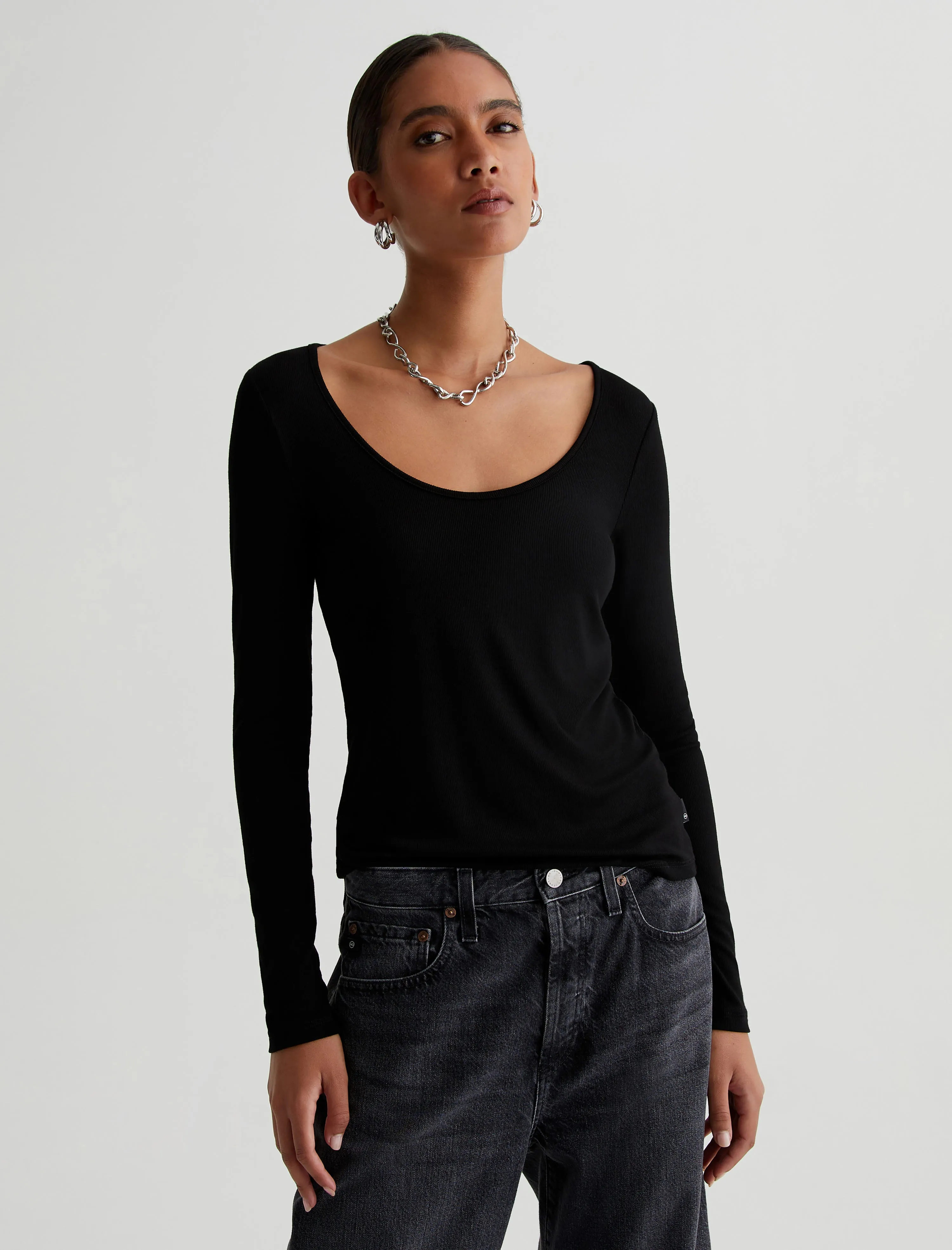 Jaxon Long Sleeve Scoop sold by Adriano Goldschmied