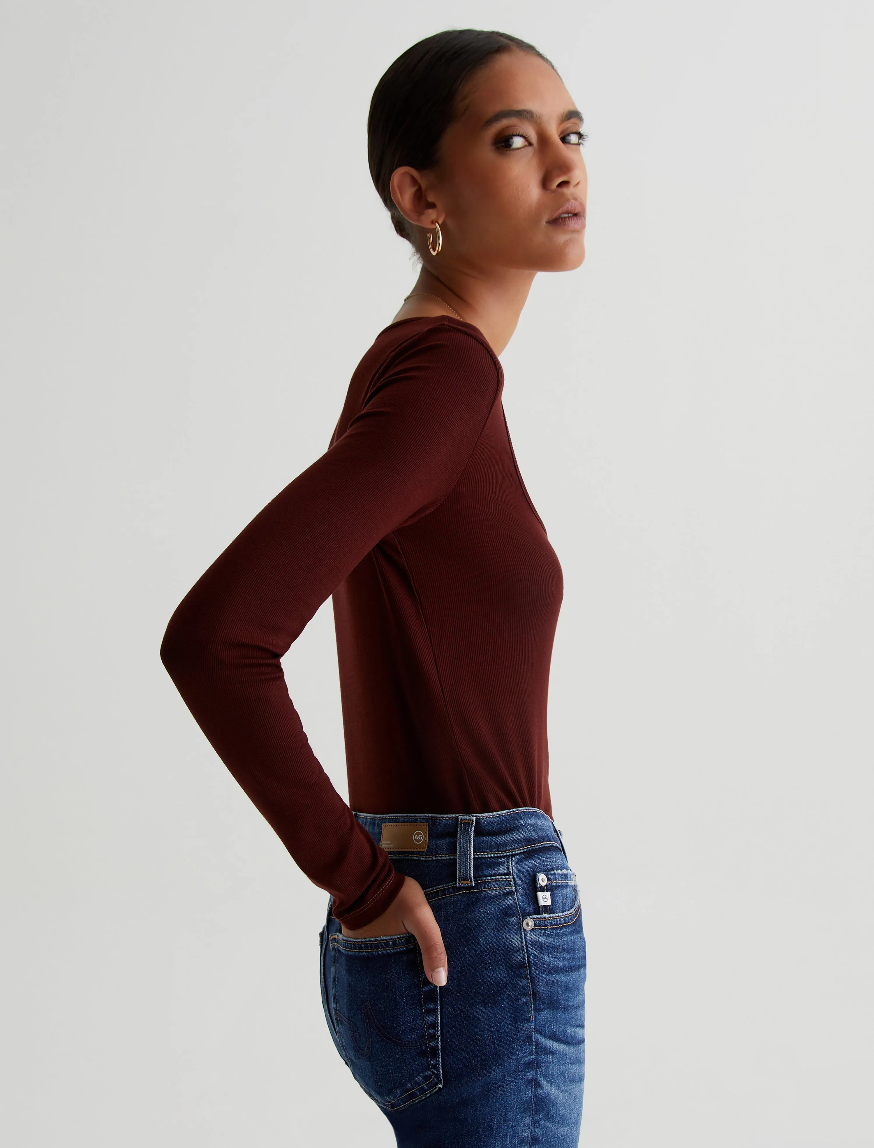 Jaxon Long Sleeve Scoop sold by Adriano Goldschmied product image thumbnail 4