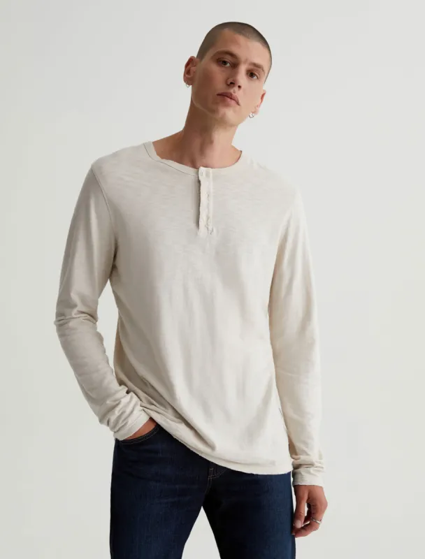 Bryce Long Sleeve Henley sold by Adriano Goldschmied