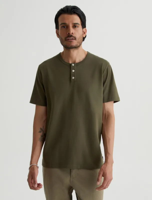 Bryce Short Sleeve Henley sold by Adriano Goldschmied