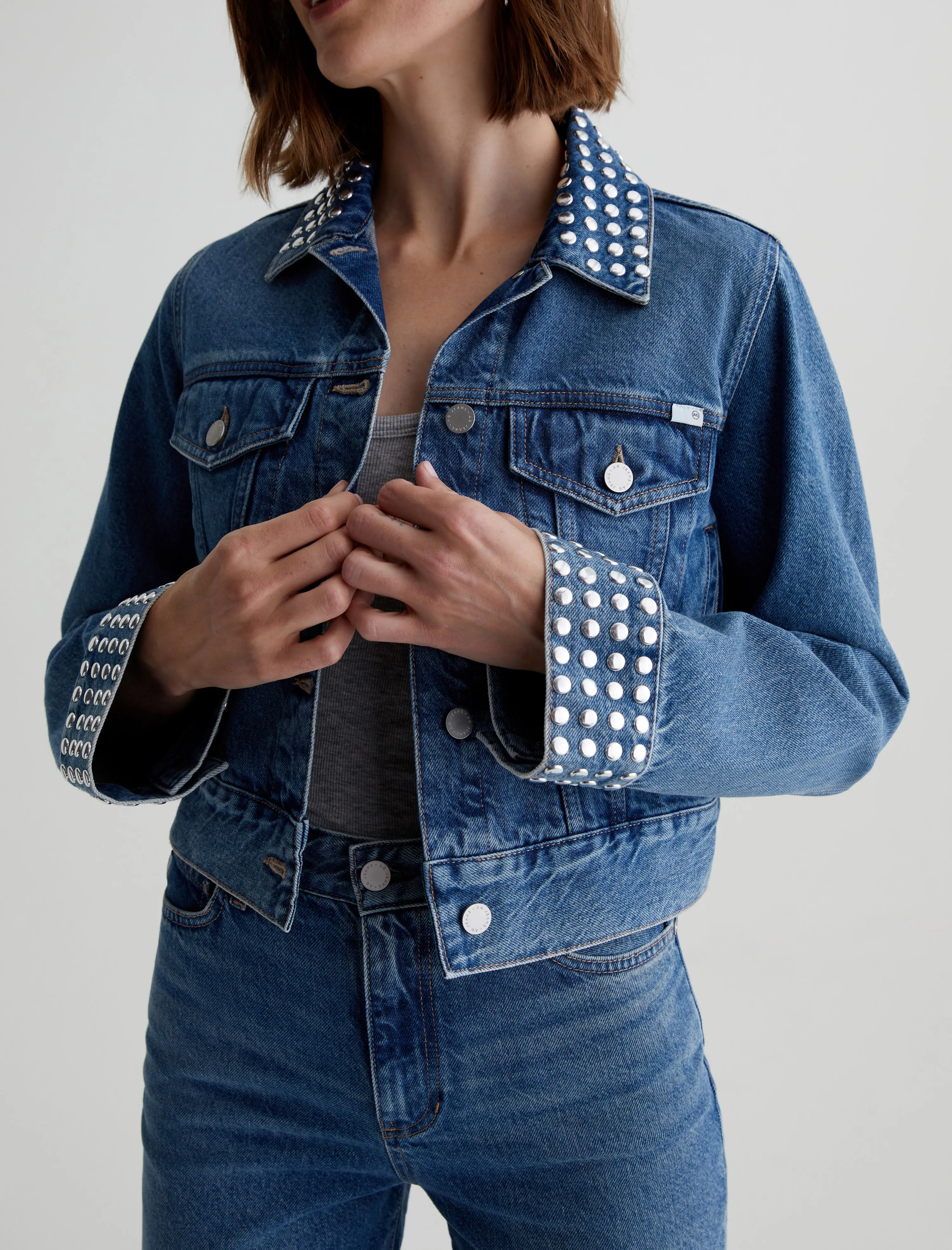 Studded Isa Jacket sold by Adriano Goldschmied product image thumbnail 3