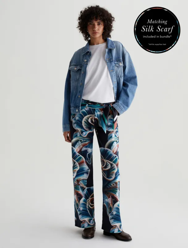 Adria and Silk Scarf in Porcelain Rose sold by Adriano Goldschmied