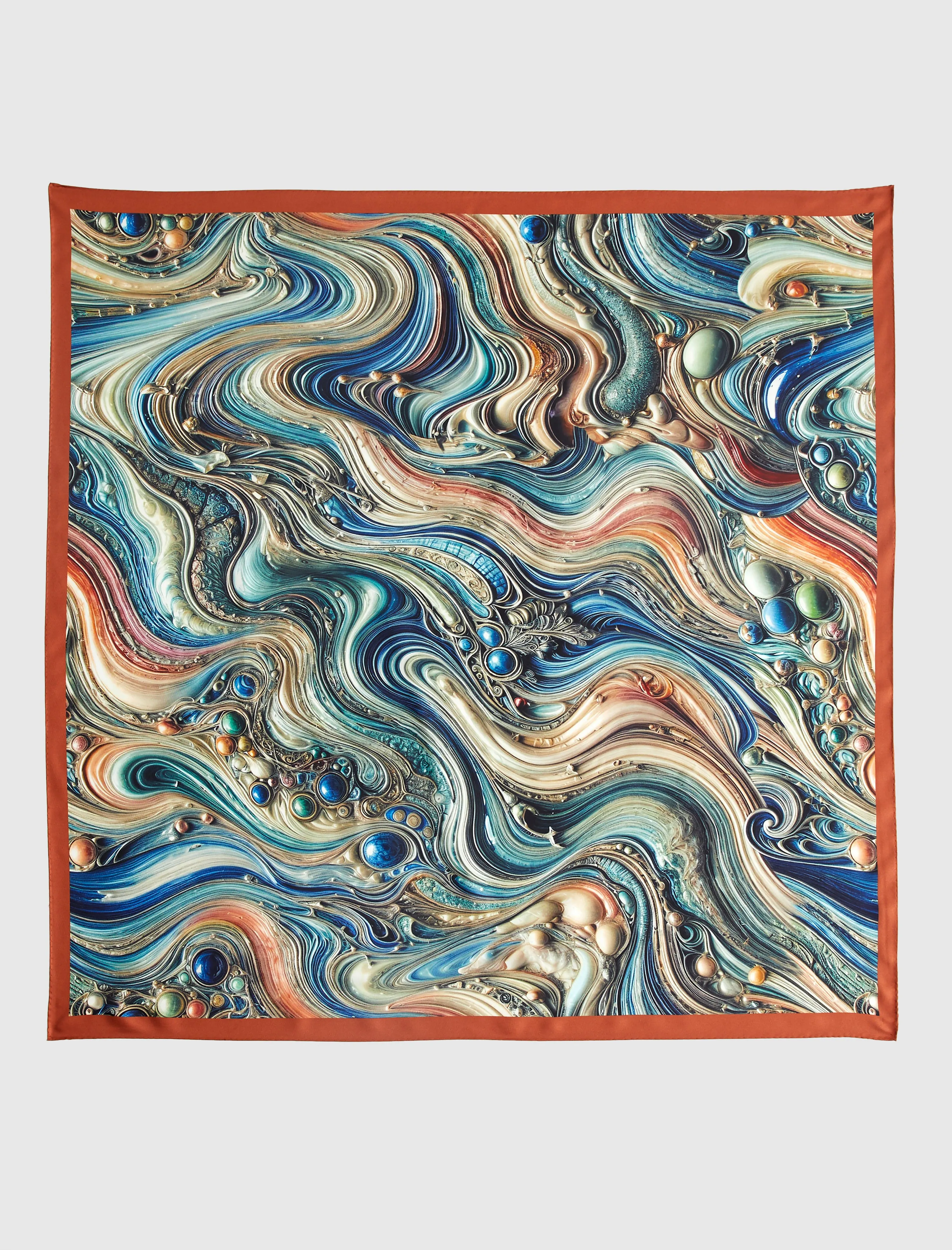 Caden Wide Leg and Silk Scarf in Bubble Wave sold by Adriano Goldschmied product image thumbnail 4