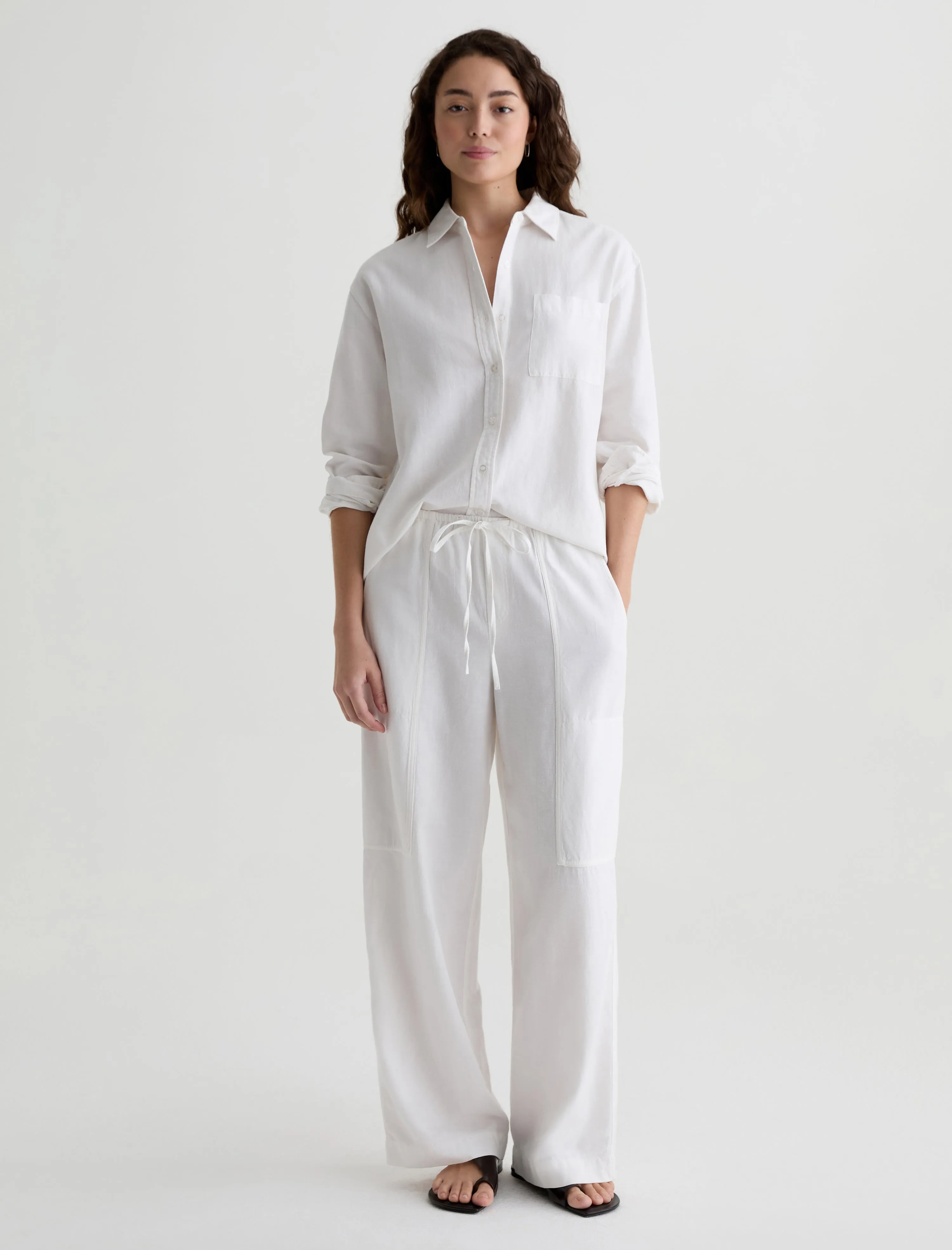 Nina Linen Drawstring Pant sold by AG Jeans