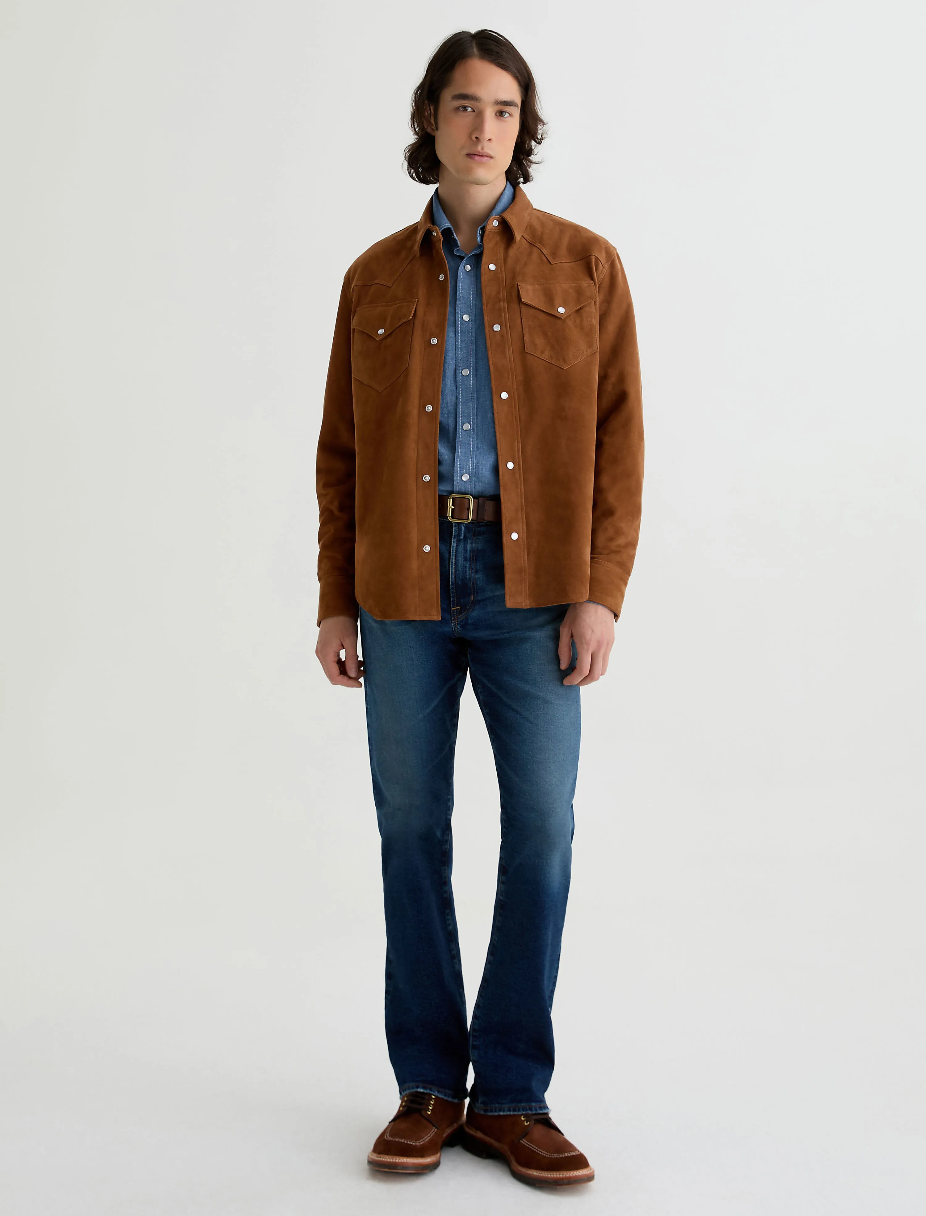 Elias Suede Shirt Jacket sold by AG Jeans product image thumbnail 5